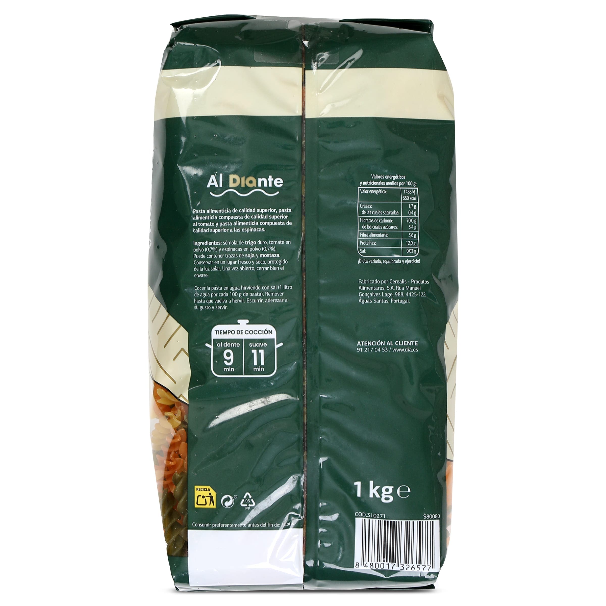 Hélices vegetales Dia Al Diante 1 Kg