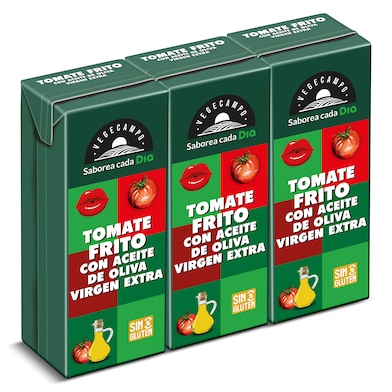 Tomate frito con aceite de oliva Dia Vegecampo 3 x 215 g-0 Tomate frito con aceite de oliva Dia Vegecampo 3 x 215 g-0