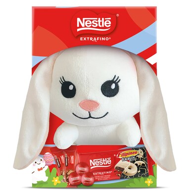 Chocolatinas + peluche conejo de Pascua Nestlé 142 g-0