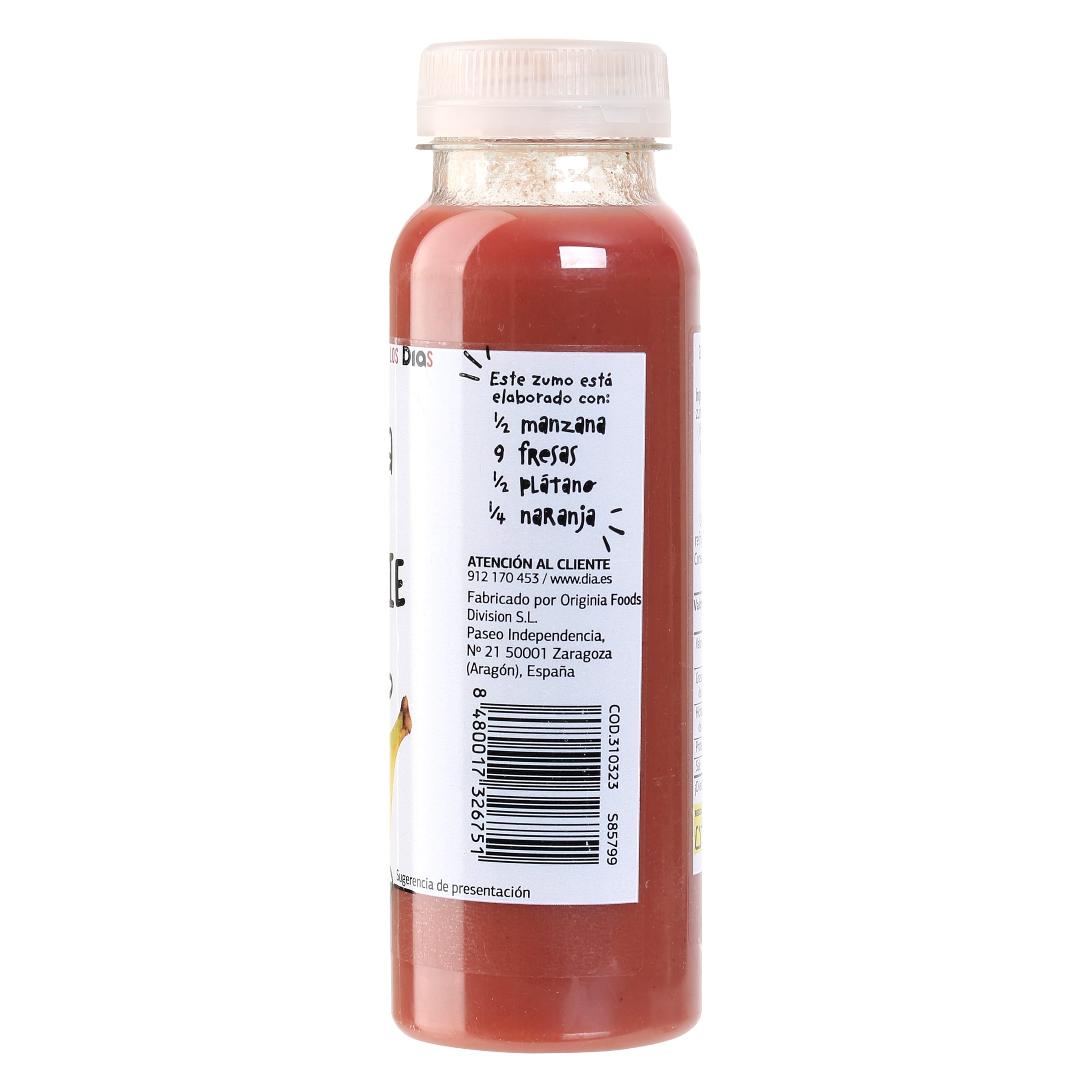 Smoothie fresa y plátano Dia Saborfera 250 ml