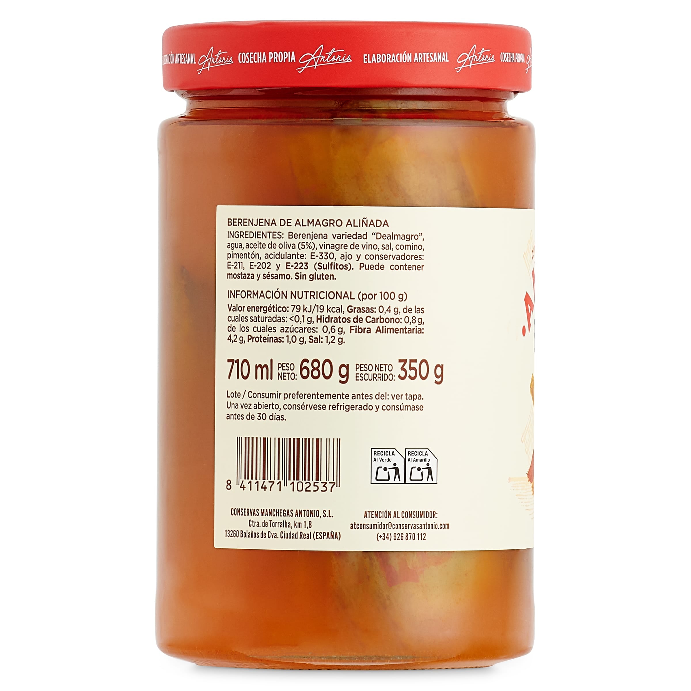 Berenjena de Almagro aliñada Antonio 350 g