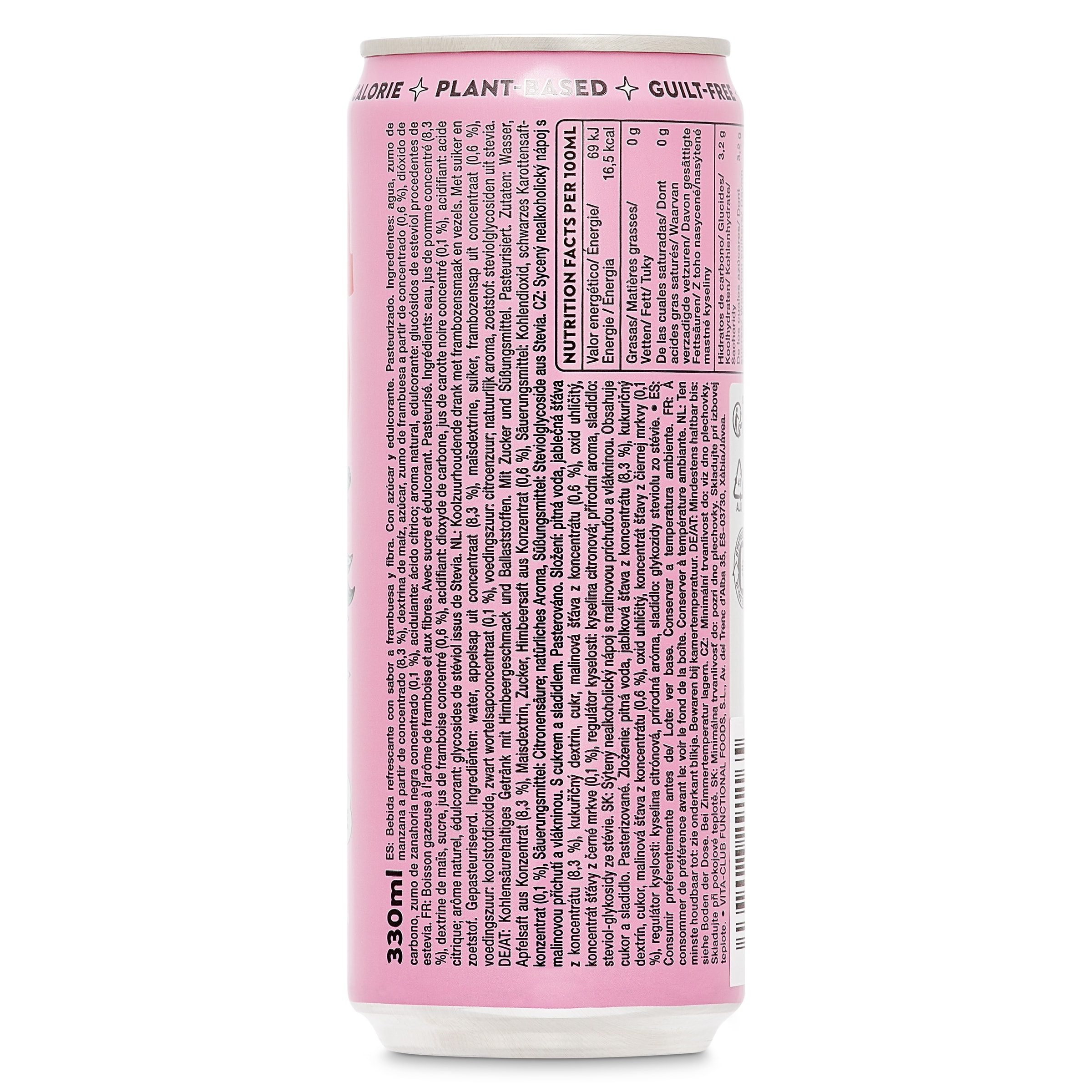 Refresco de frambuesa Vitapop 330 ml