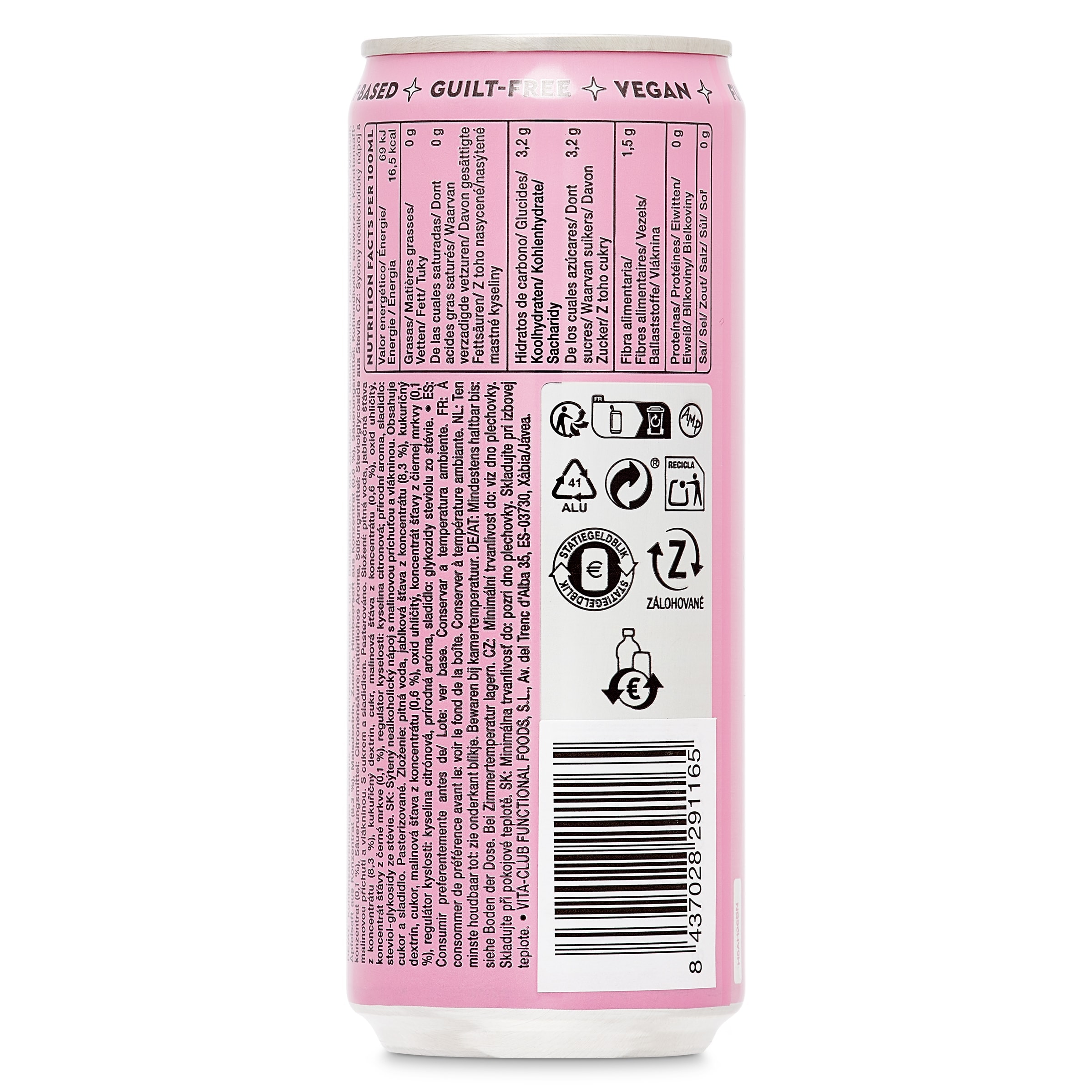 Refresco de frambuesa Vitapop 330 ml