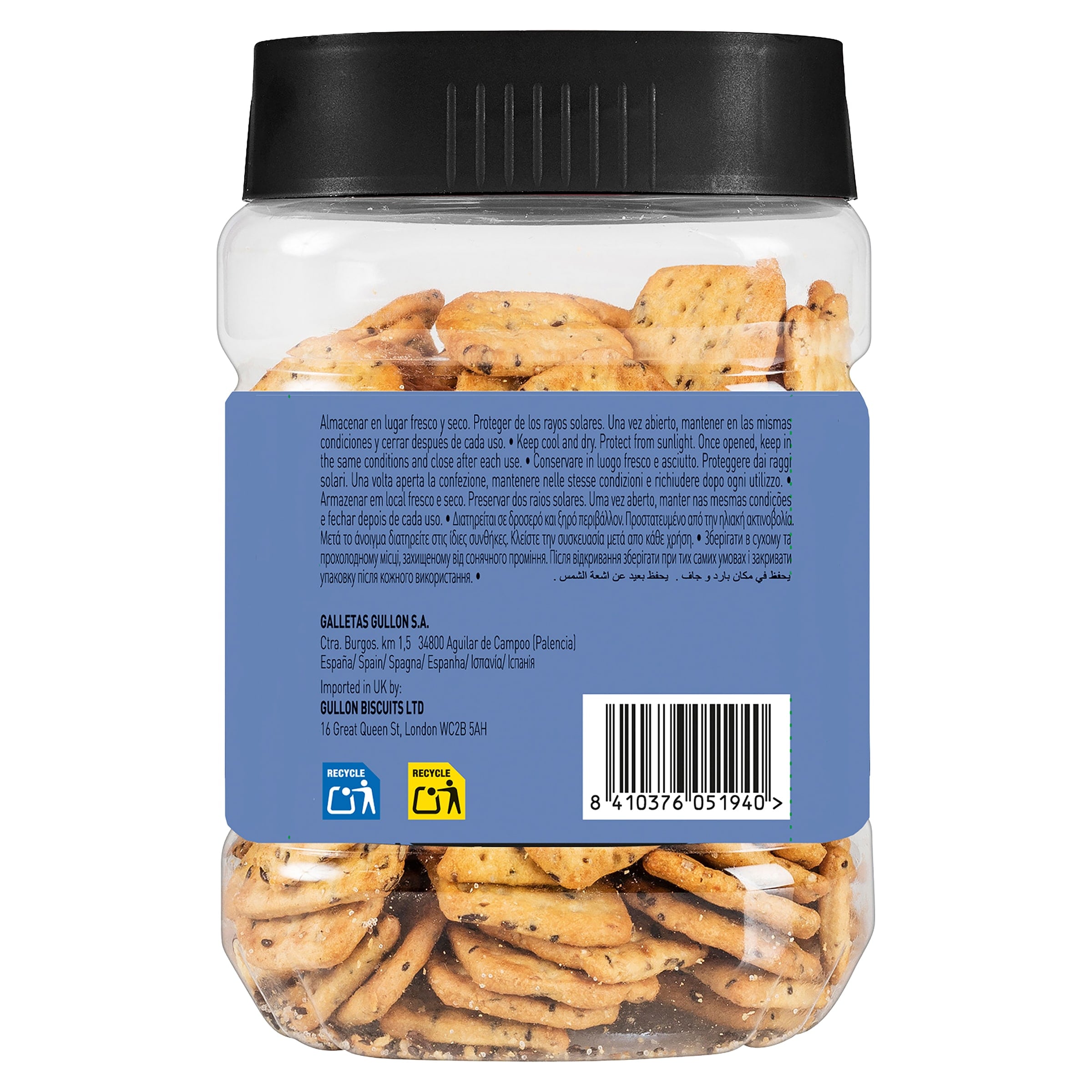 Galletas saladas con quinoa y chía Gullón 250 g