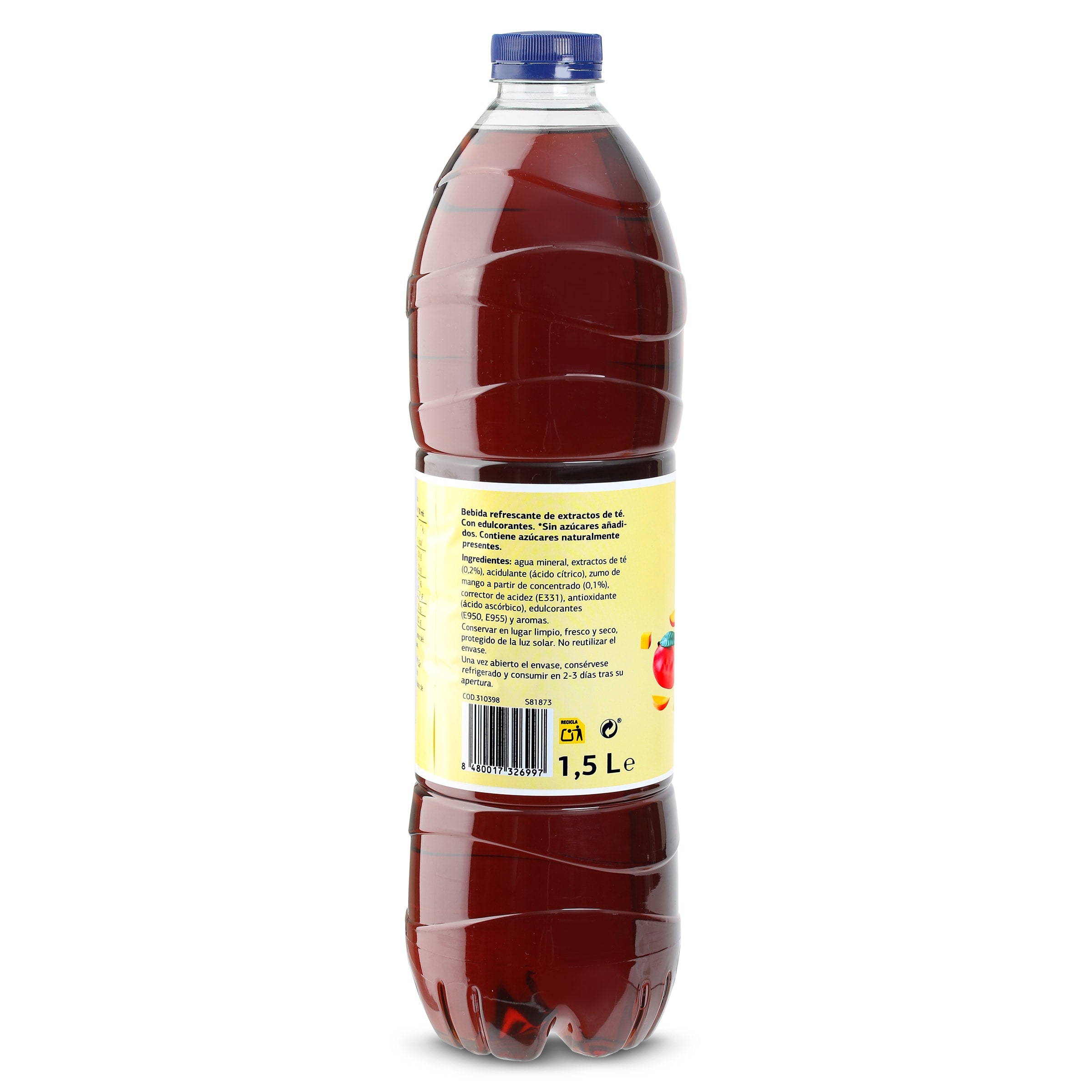 Refresco de té de mango zero Dia Upss 1.5 L