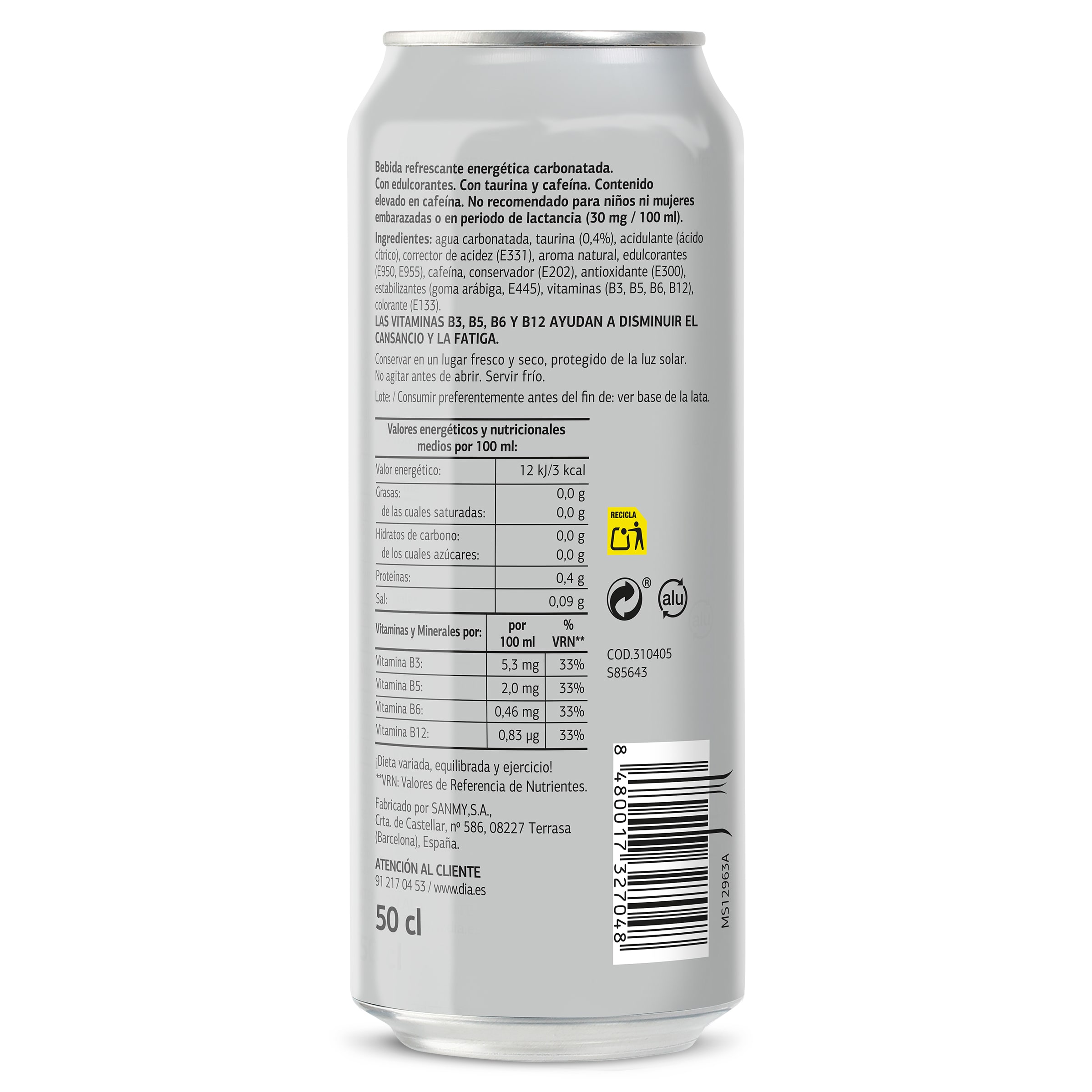 Bebida energética candy zero Dia El diablo 500 ml
