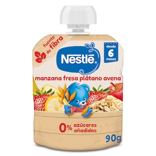 alimento infantil con pure de manzana fresa platano y avena 90 g