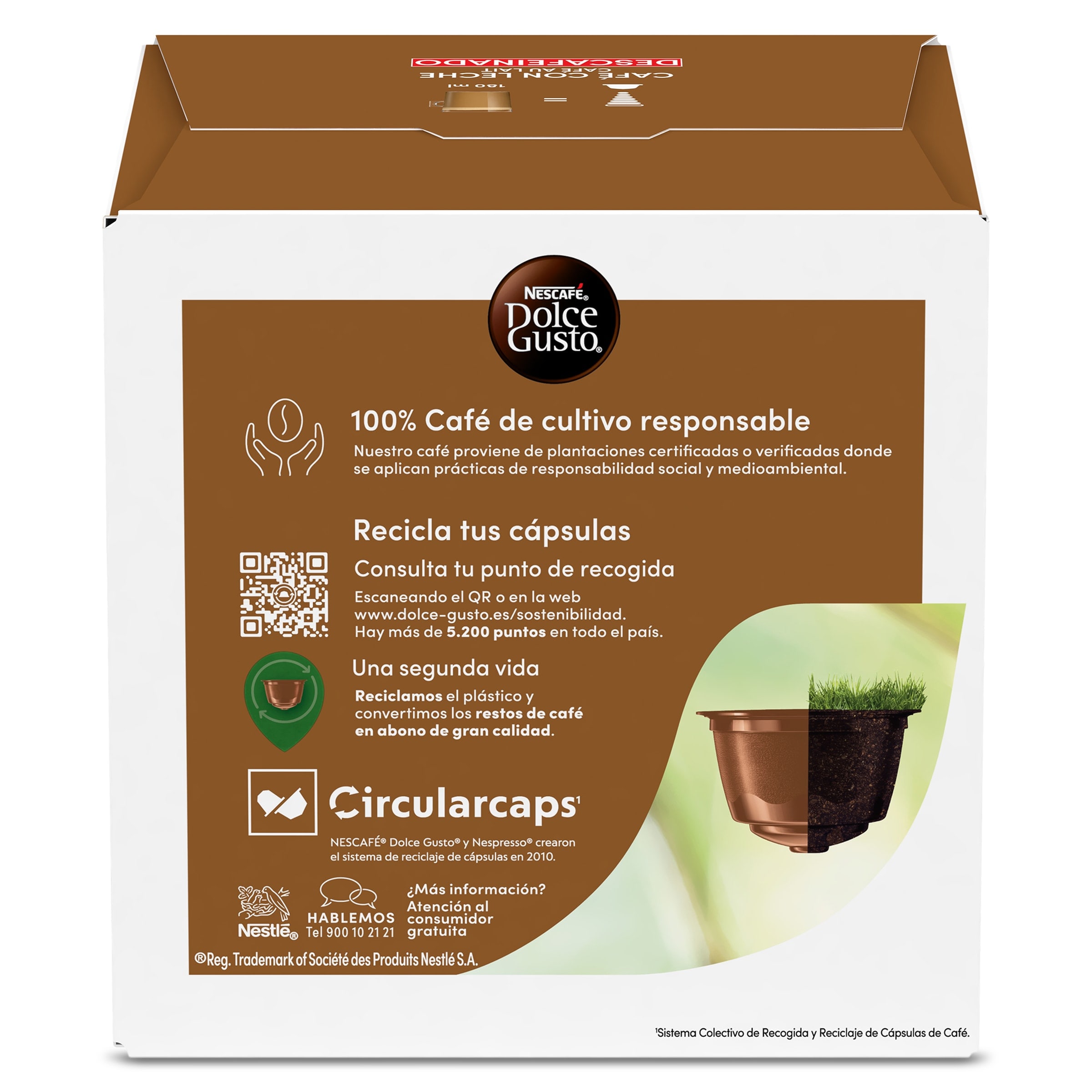 Cápsulas de café descafeinado Dolce Gusto 30 unidades