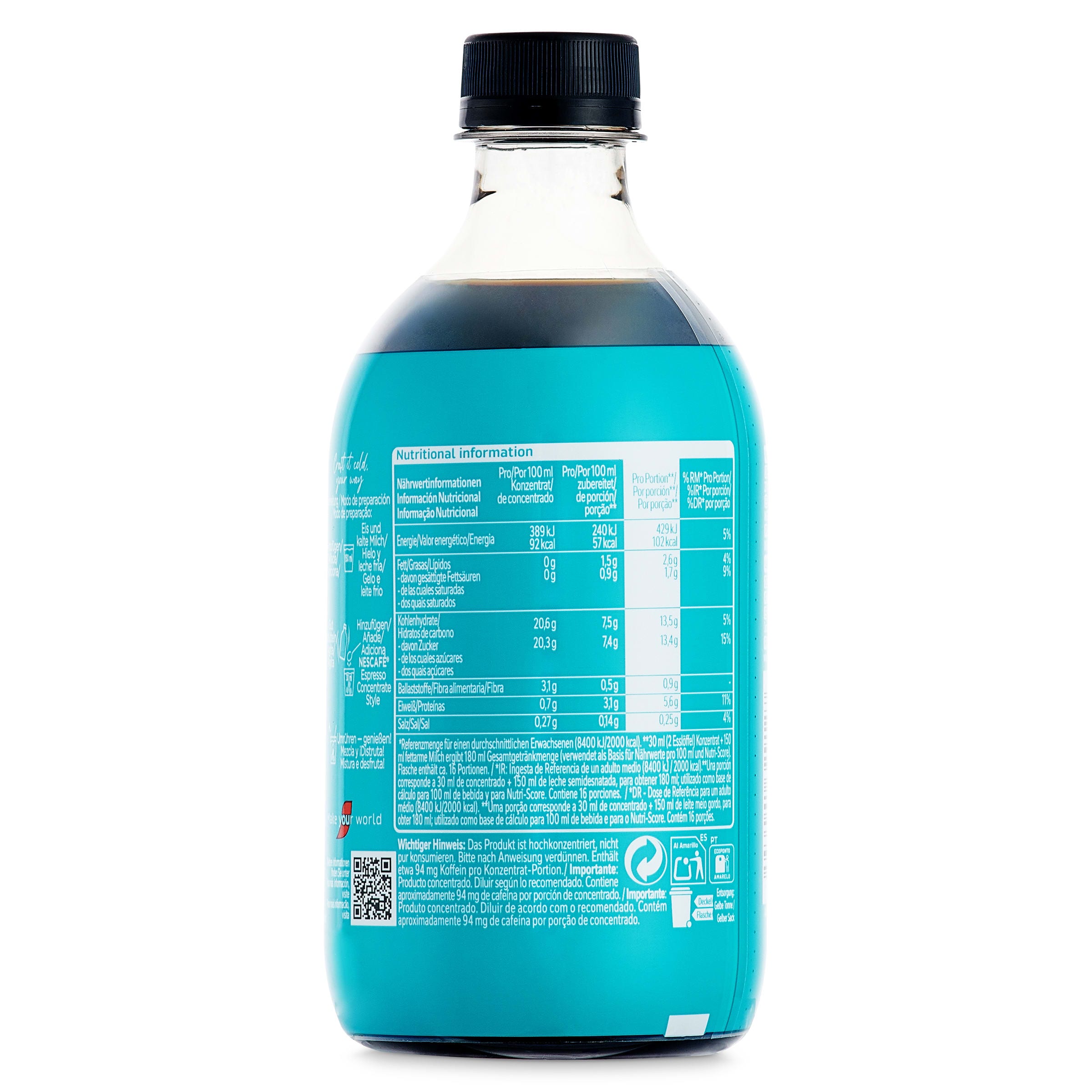 Café espresso concentrado vainilla Nescafé 500 ml
