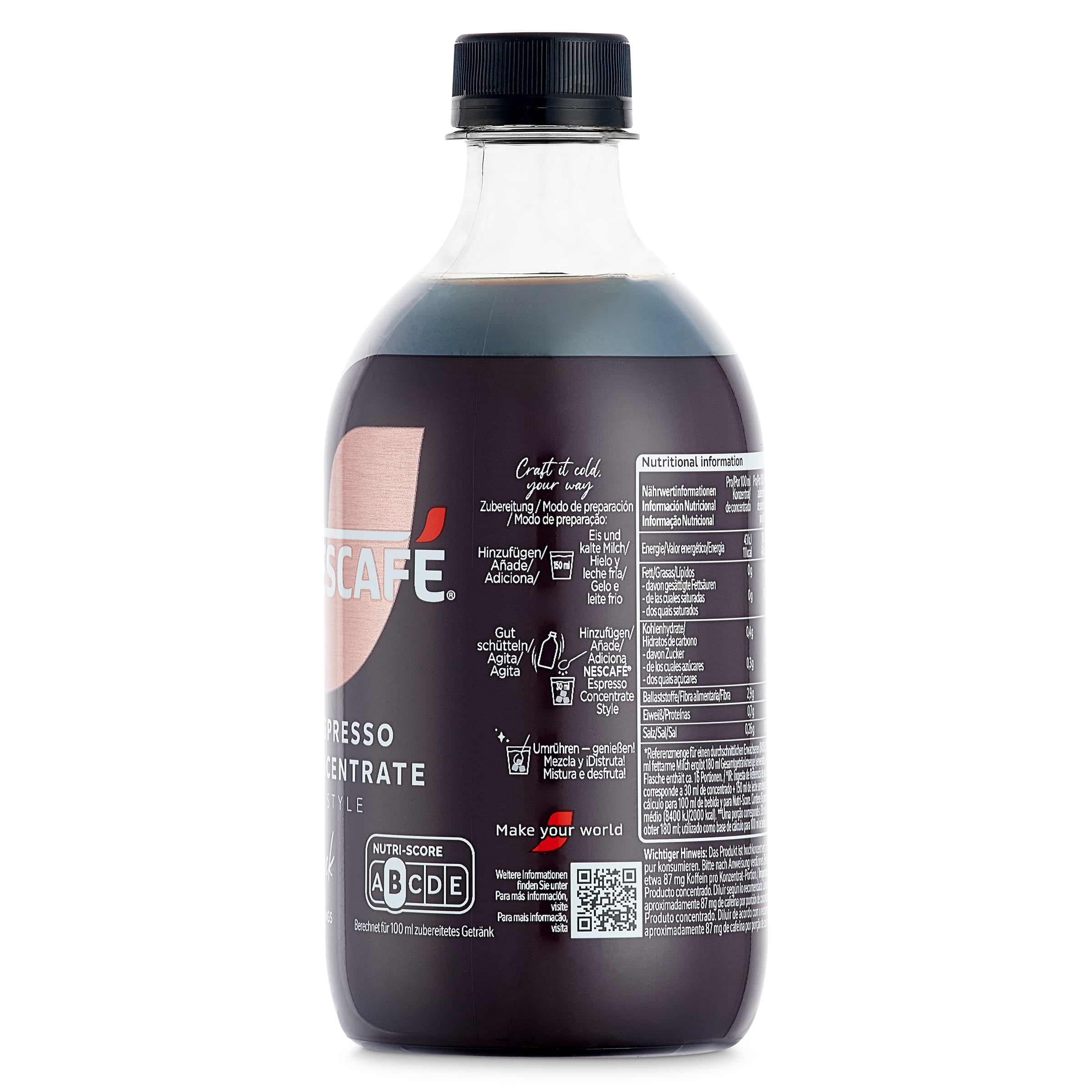Café espresso concentrado black Nescafé 500 ml