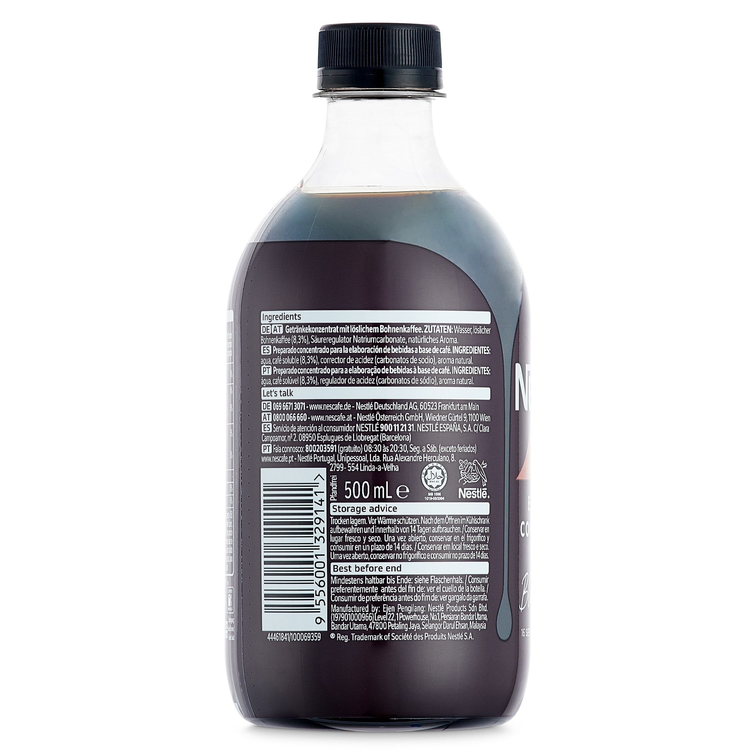 Café espresso concentrado black Nescafé 500 ml