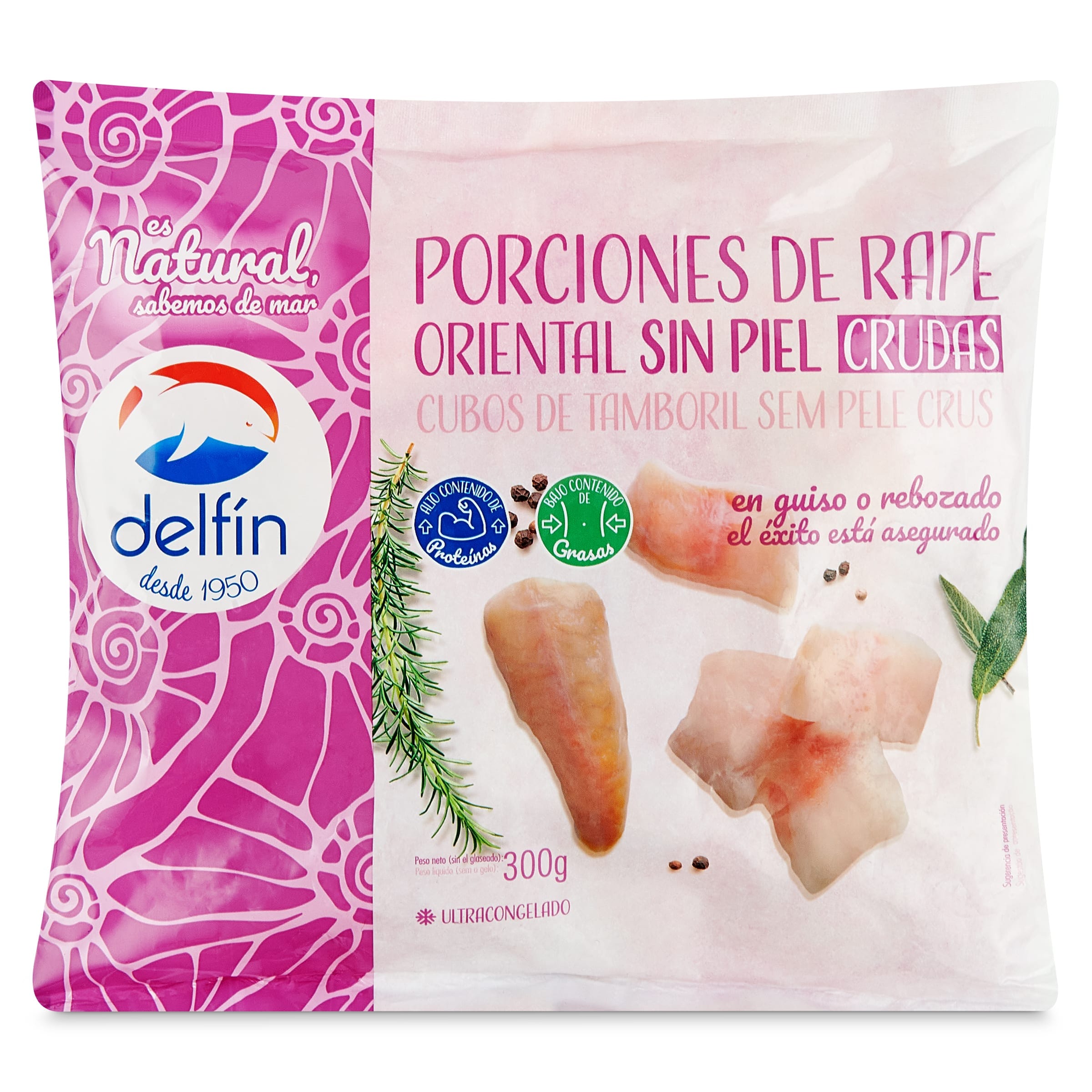 Rape sin piel en porciones DELFÍN, bolsa 300 g