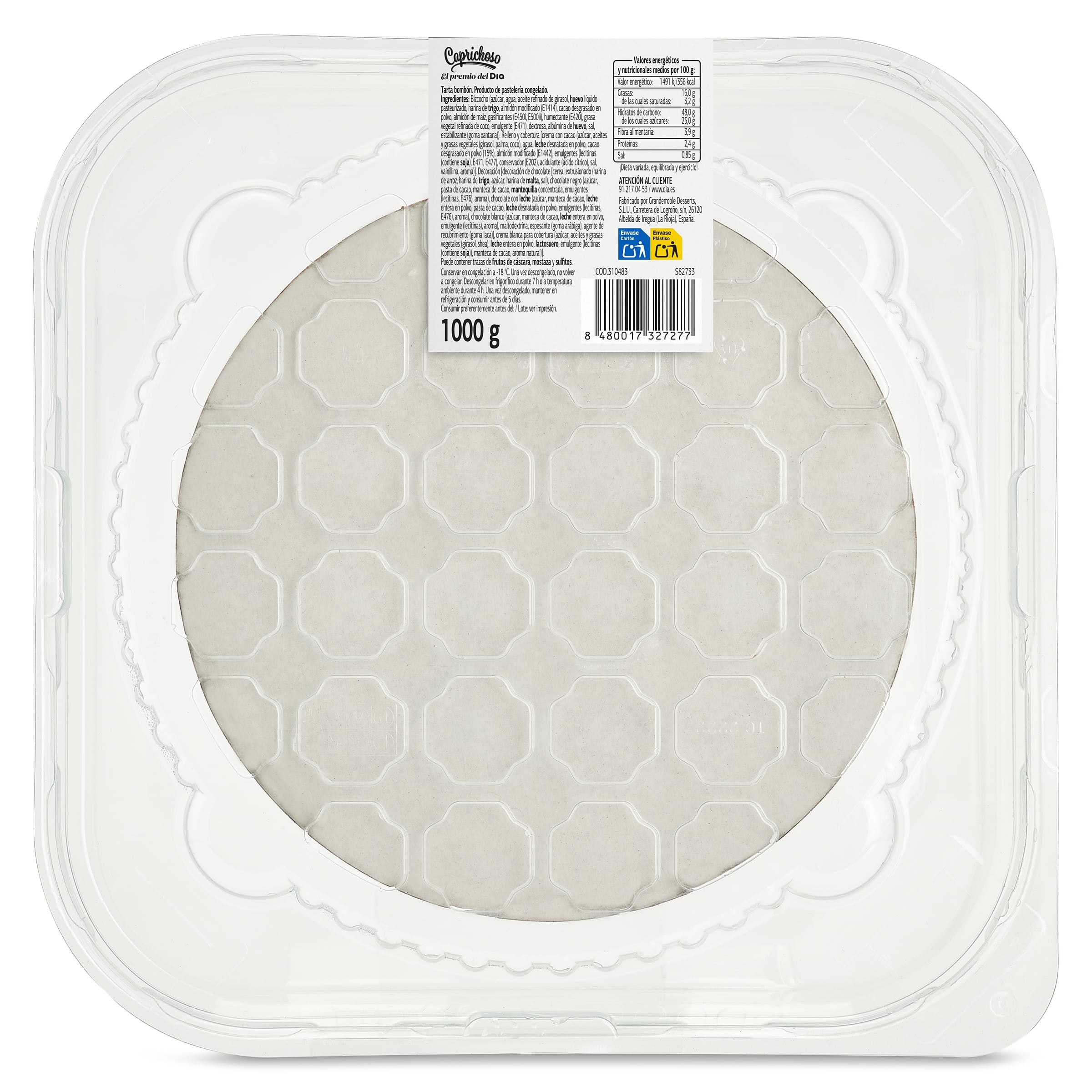 Tarta bombón congelada Dia Caprichoso 1 Kg