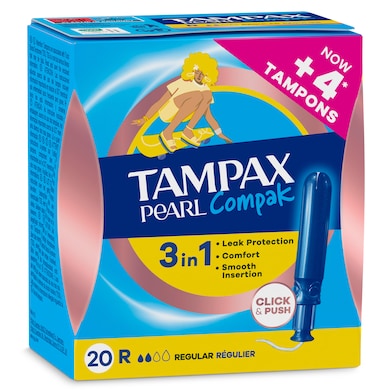 Tampax Compak Pearl regular 20 unidades-0