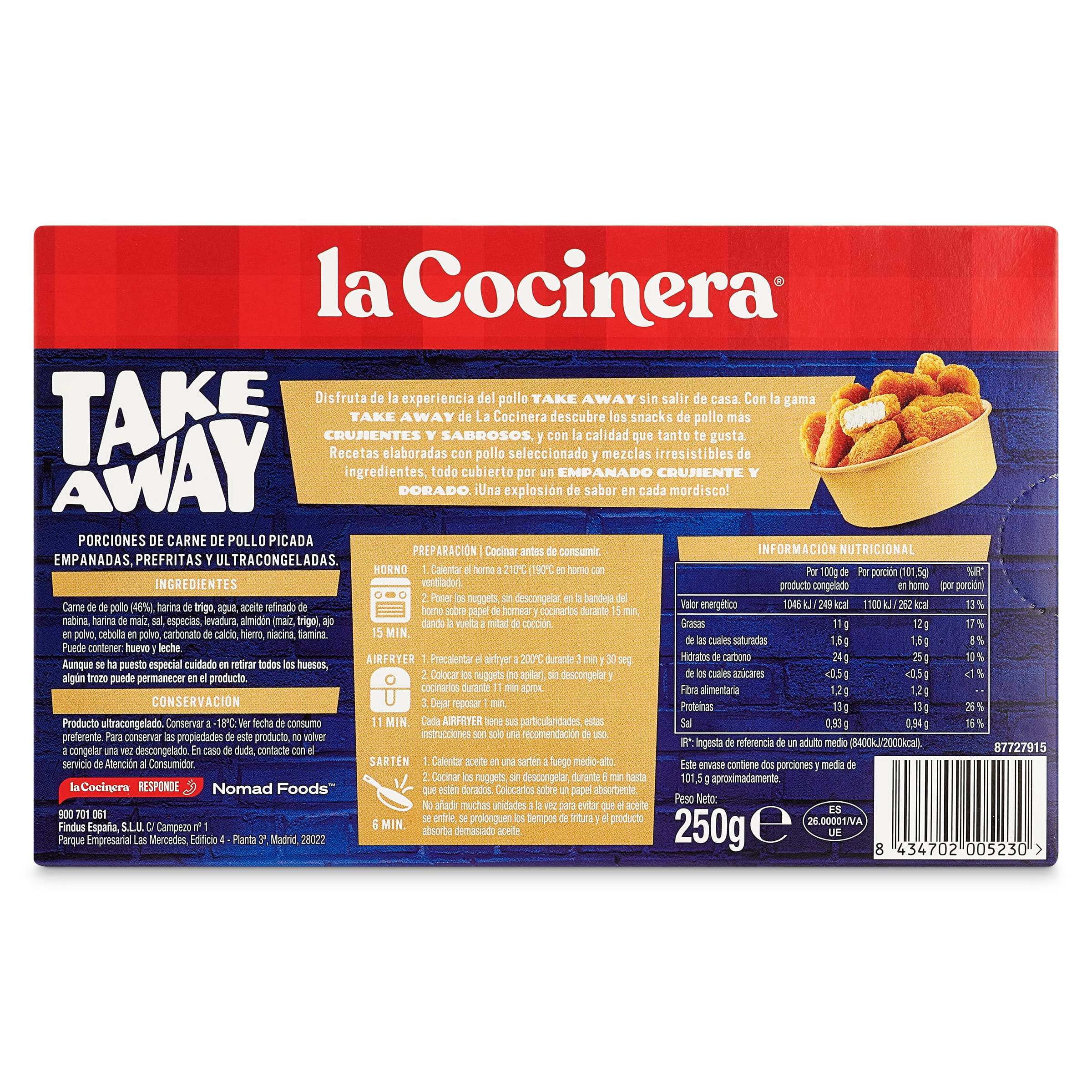 Nuggets de pollo La Cocinera 250 g