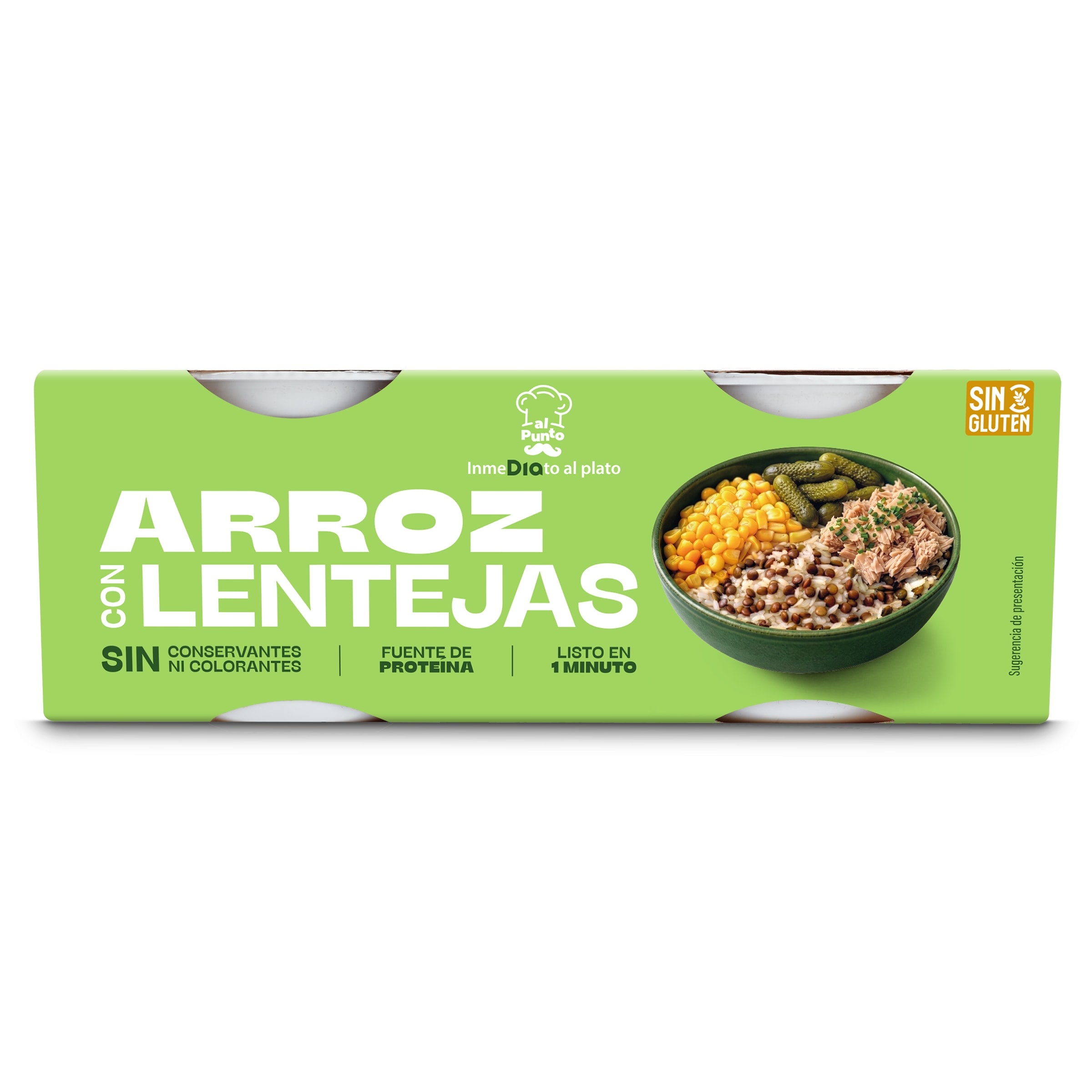 Vasos de arroz con lentejas Dia Al Punto 2 x 150 g