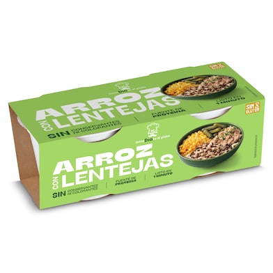 Vasos de arroz con lentejas Dia Al Punto 2 x 150 g-0