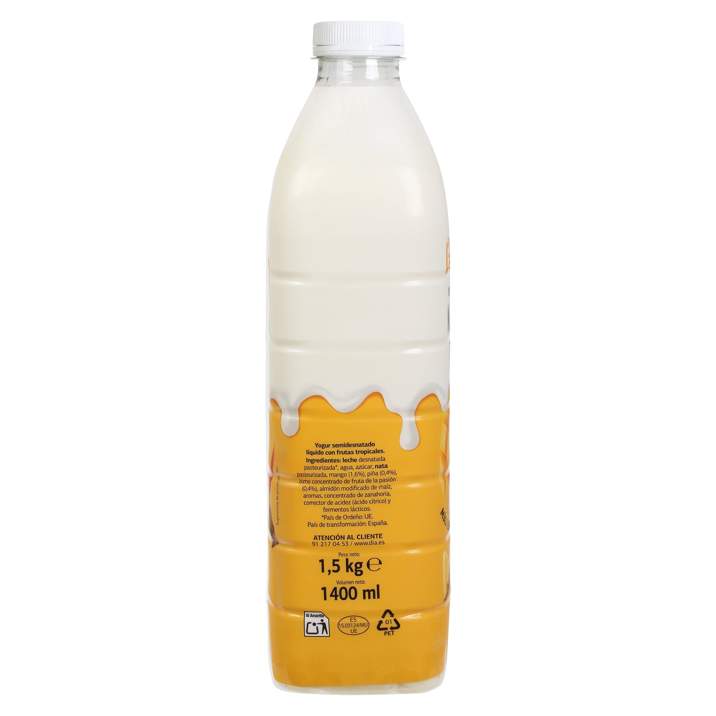 Yogur líquido mango y piña Dia Láctea 1.5 L