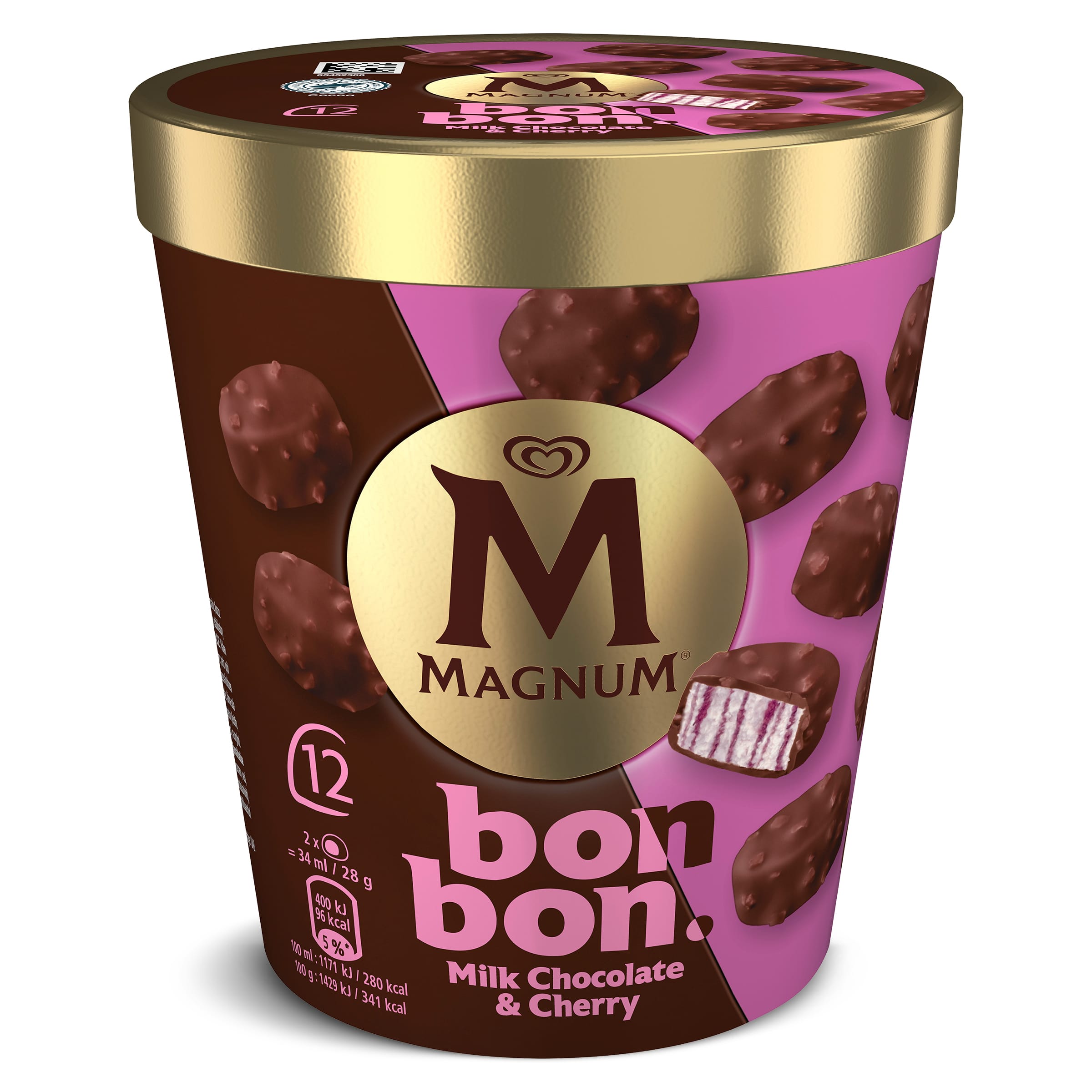 Tarrina Magnum bon bon cherry 12 unidades Magnum 168 g