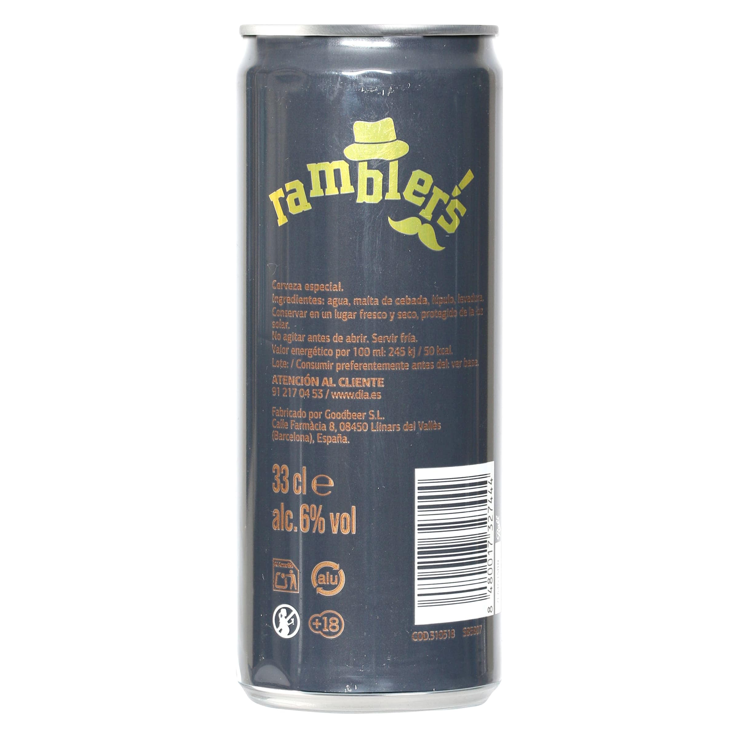 Cerveza Abadía tostada Dia Ramblers 33 cl