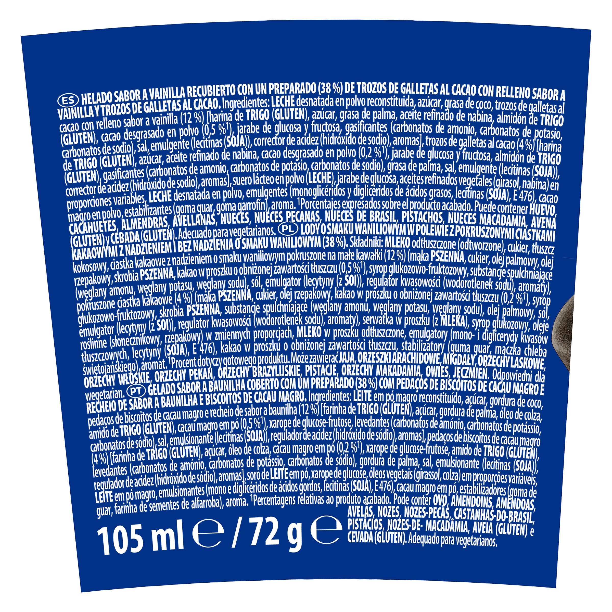 Tarrina helado de Oreo mini bites 14 unidades 72 g