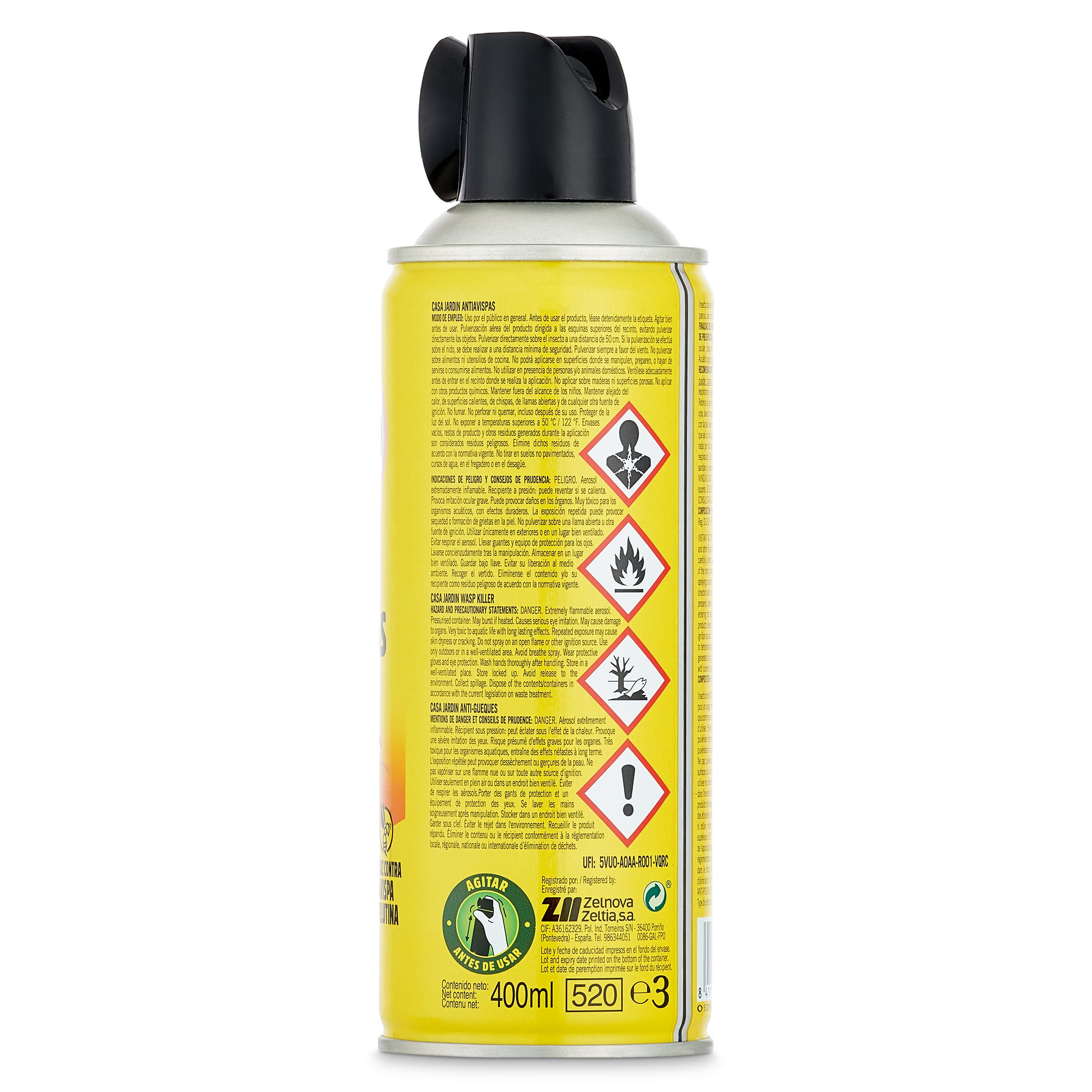 Insecticida antiavispas Casa Jardín 400 ml