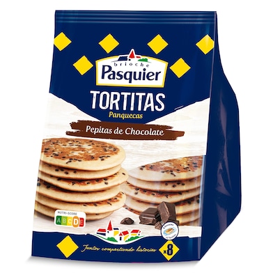 Tortitas con pepitas de chocolate Brioche Pasquier 280 g-0