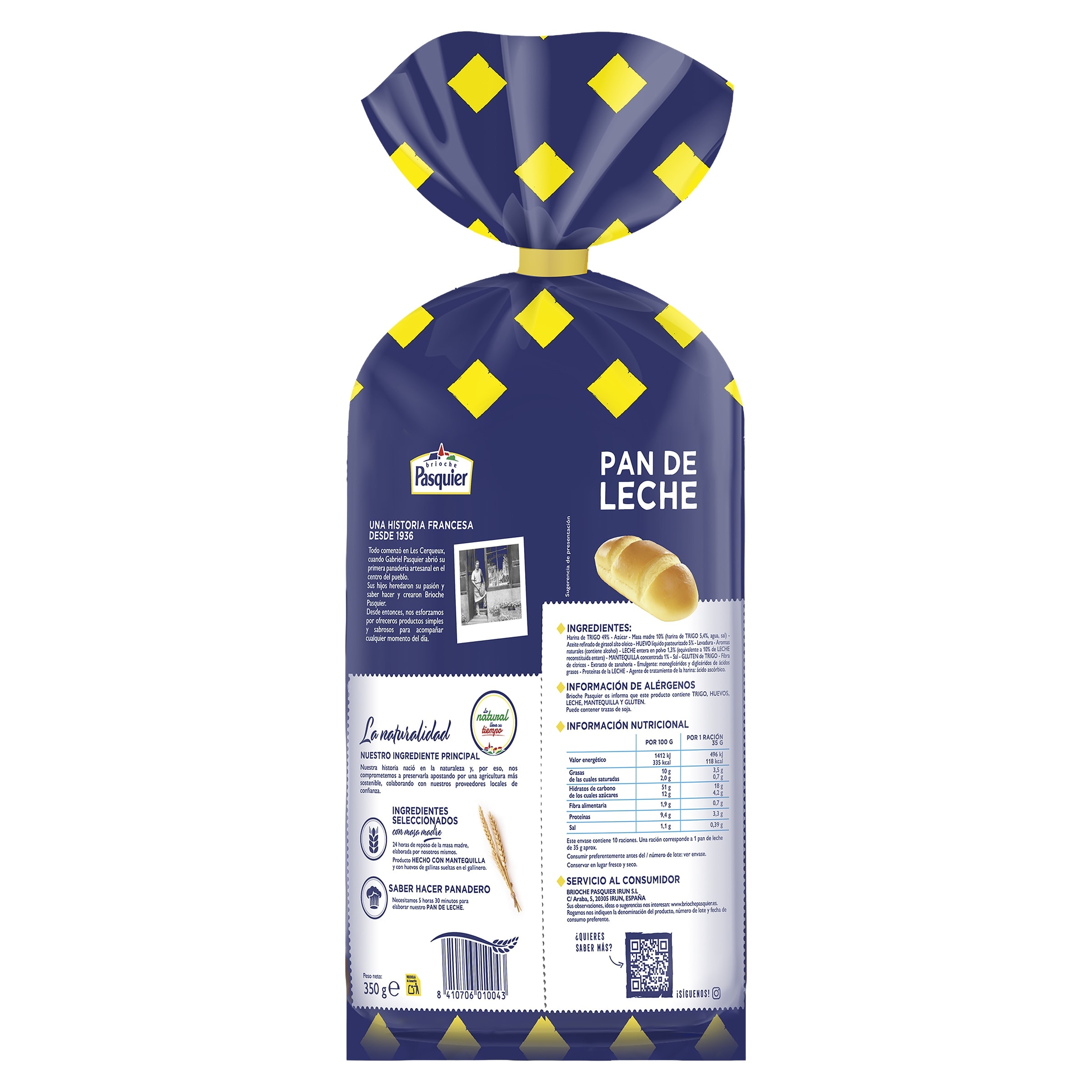Pan de leche Brioche Pasquier 350 g