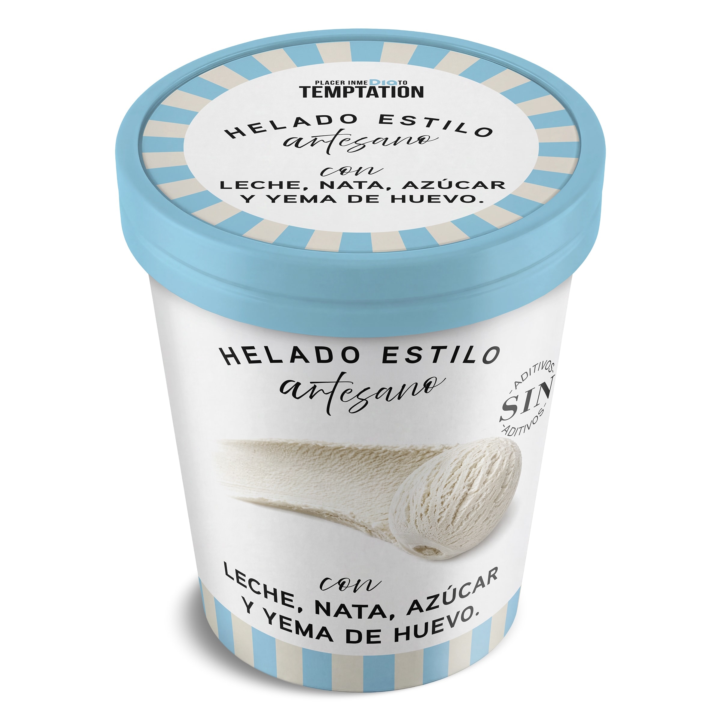 Tarrina de helado Artesano de nata Dia Temptation 400 g