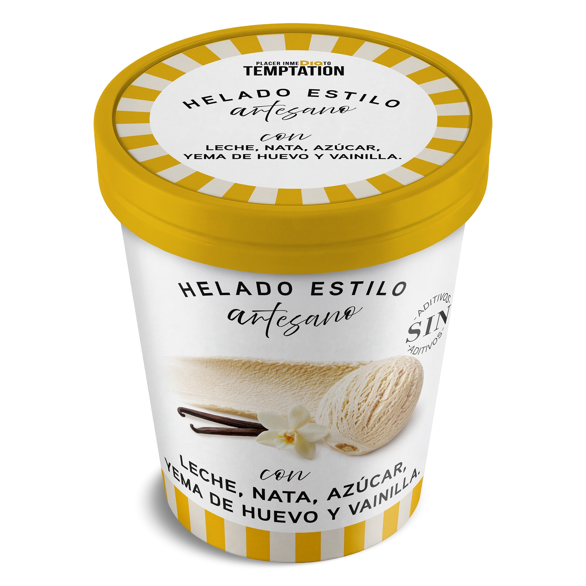 Tarrina de helado Artesano de vainilla Dia Temptation 400 g