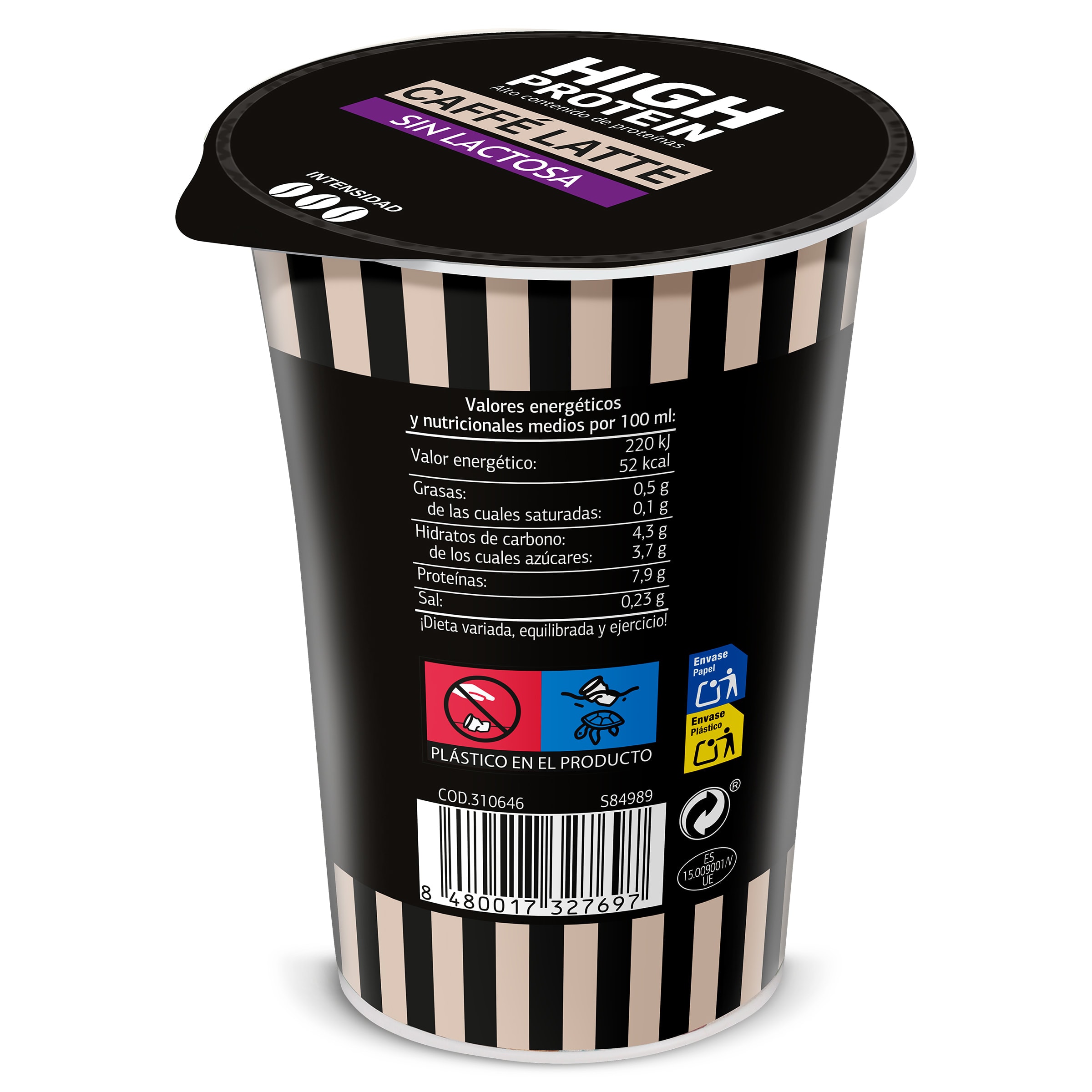 Café latte alto en proteínas Dia Arom'arte 250 ml