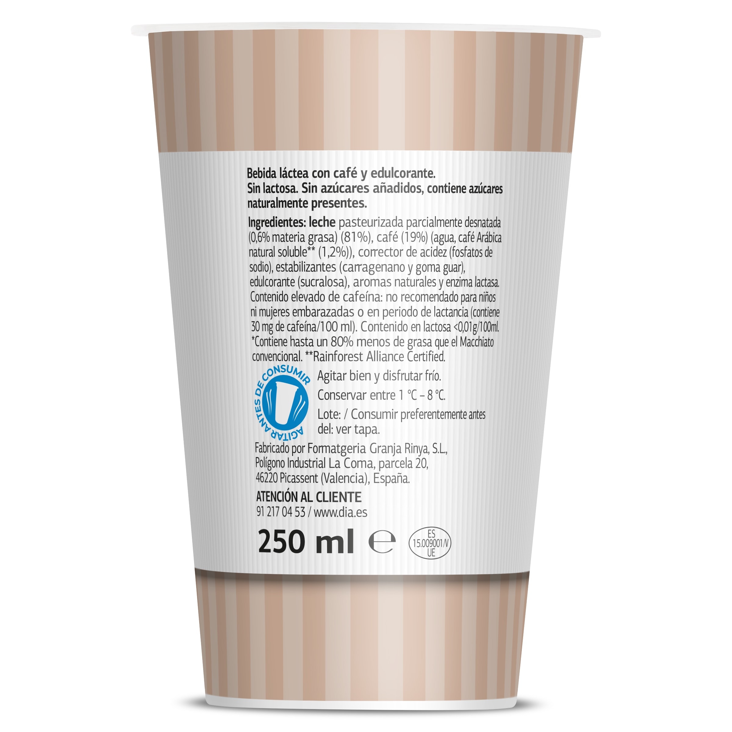Café latte light Dia Arom'arte 250 ml