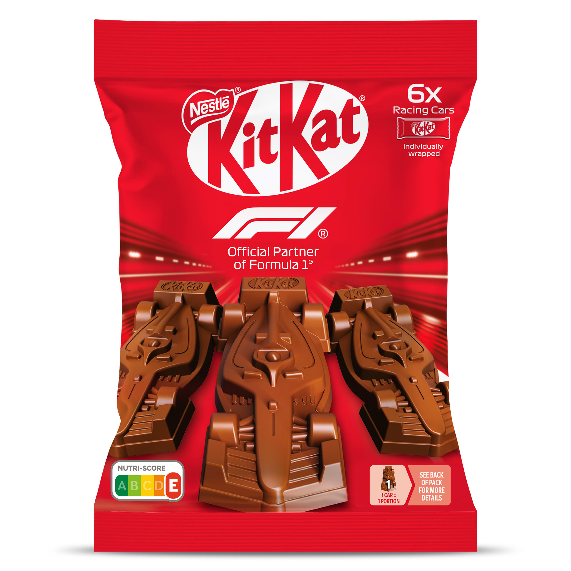 Chocolate racing cars Kit Kat bolsa 66 g