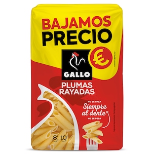 plumas rayadas 400 g