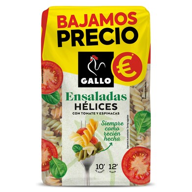 Hélices con tomate y espinacas Gallo 400 g-0