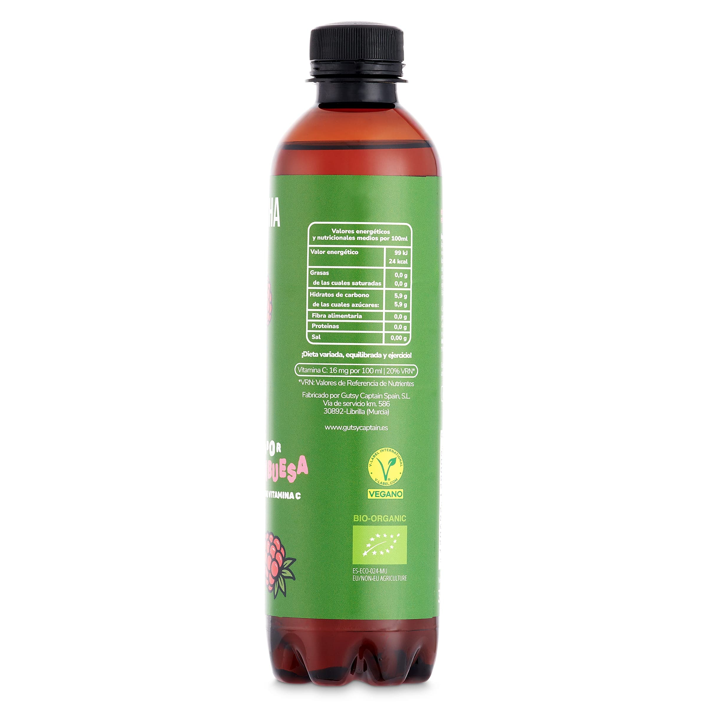 Kombucha frambuesa Oso libre 37 cl