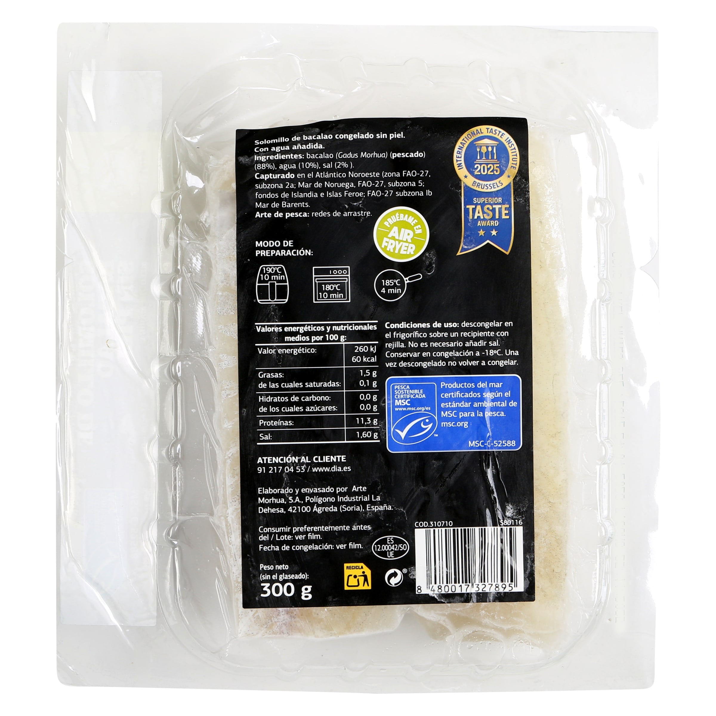 Solomillo de bacalao sin piel Dia Mari Marinera 300 g