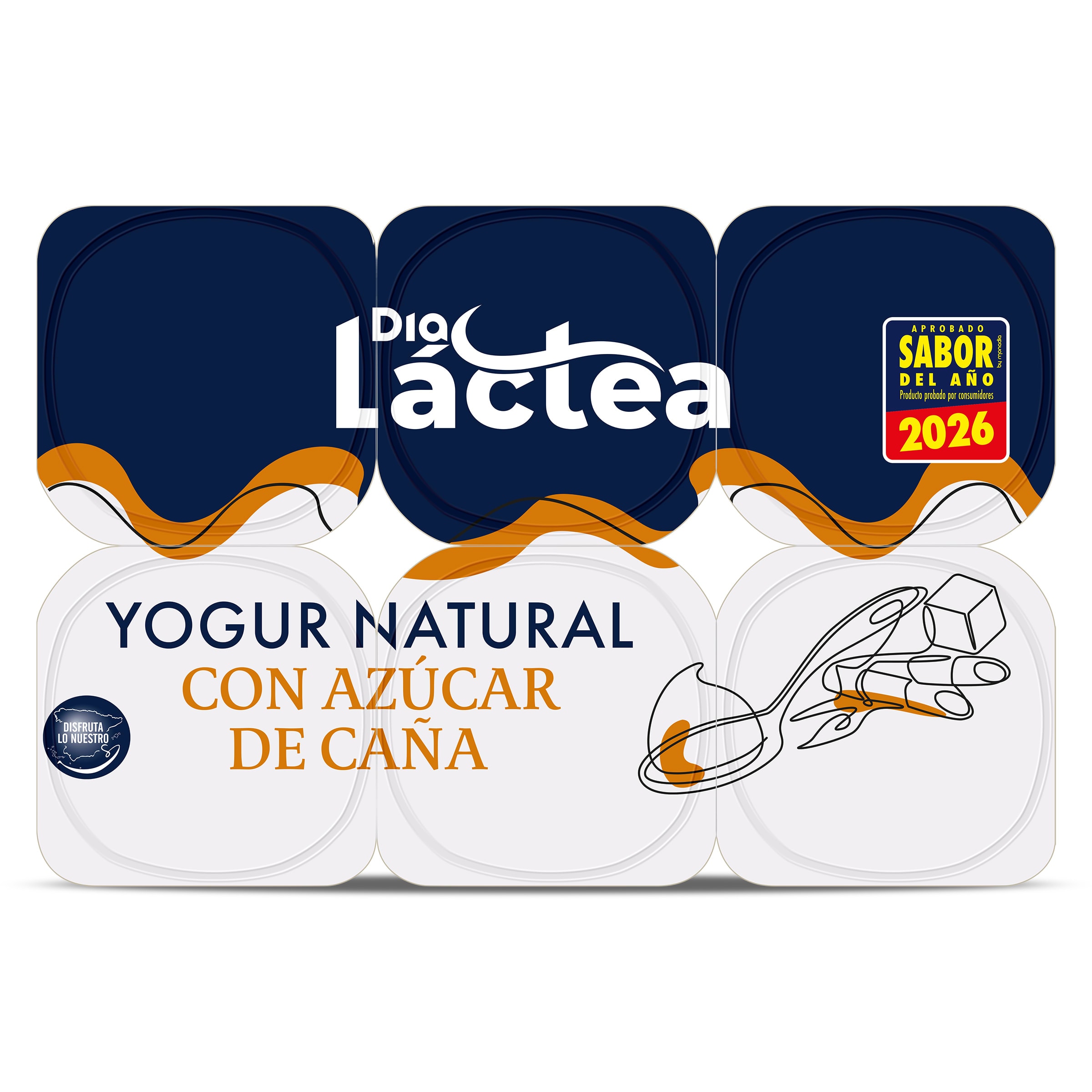 Yogur natural con azúcar de caña Dia Láctea 6 x 125 g