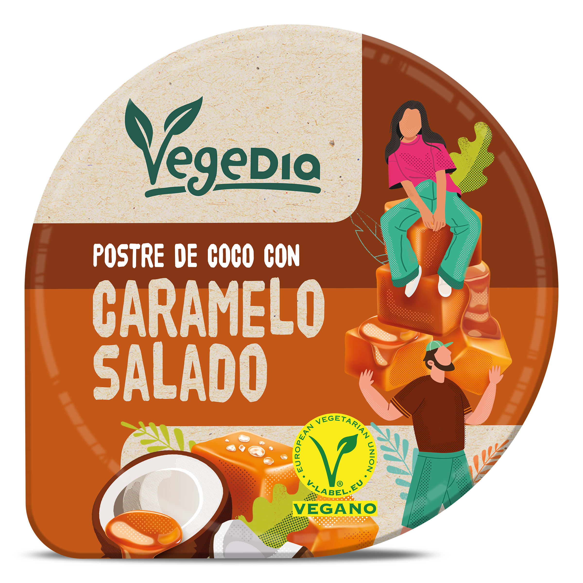 Postre vegetal con caramelo salado Dia Vegedia 150 g