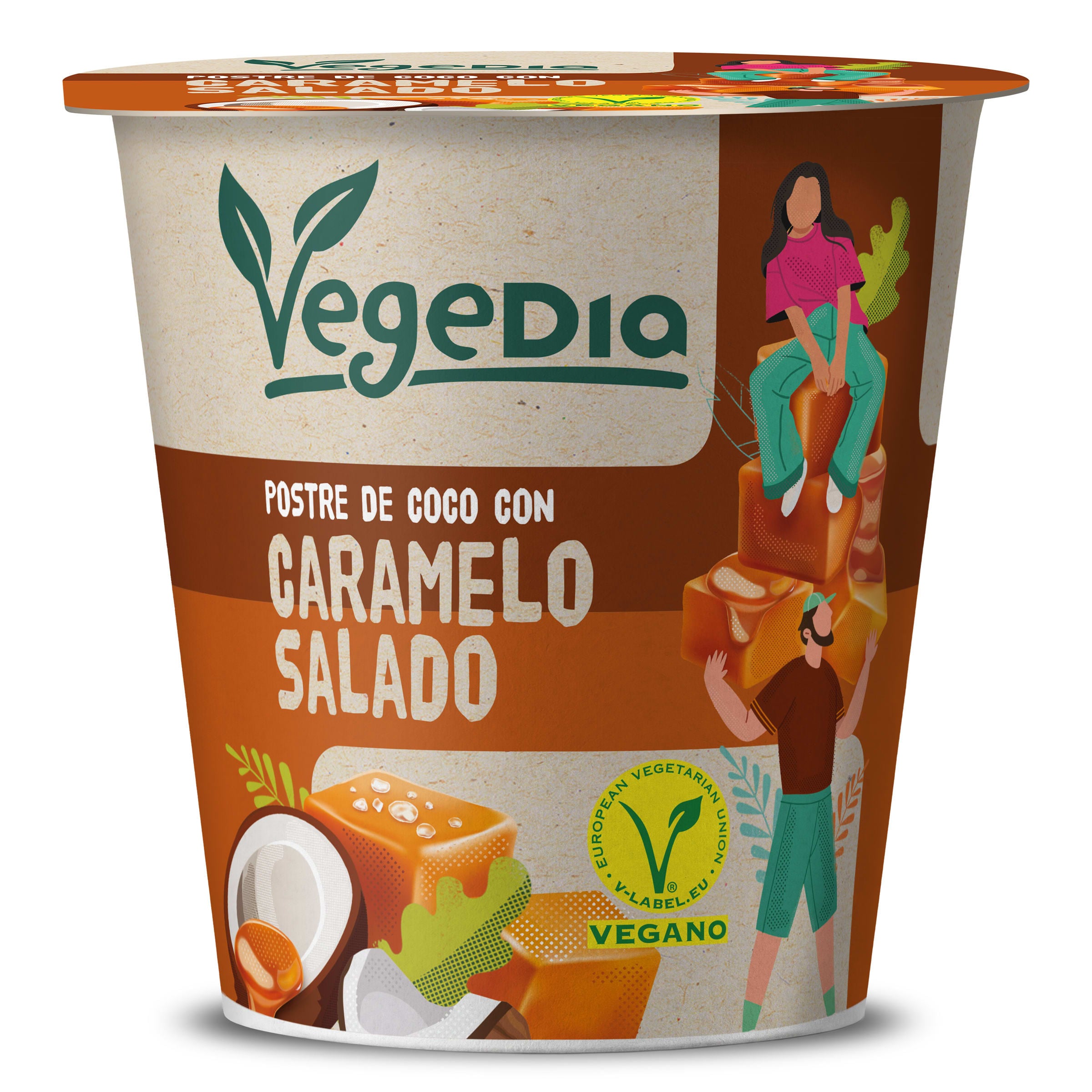 Postre vegetal con caramelo salado Dia Vegedia 150 g