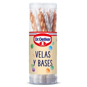 velas de cumpleanos y bases 20 unidades