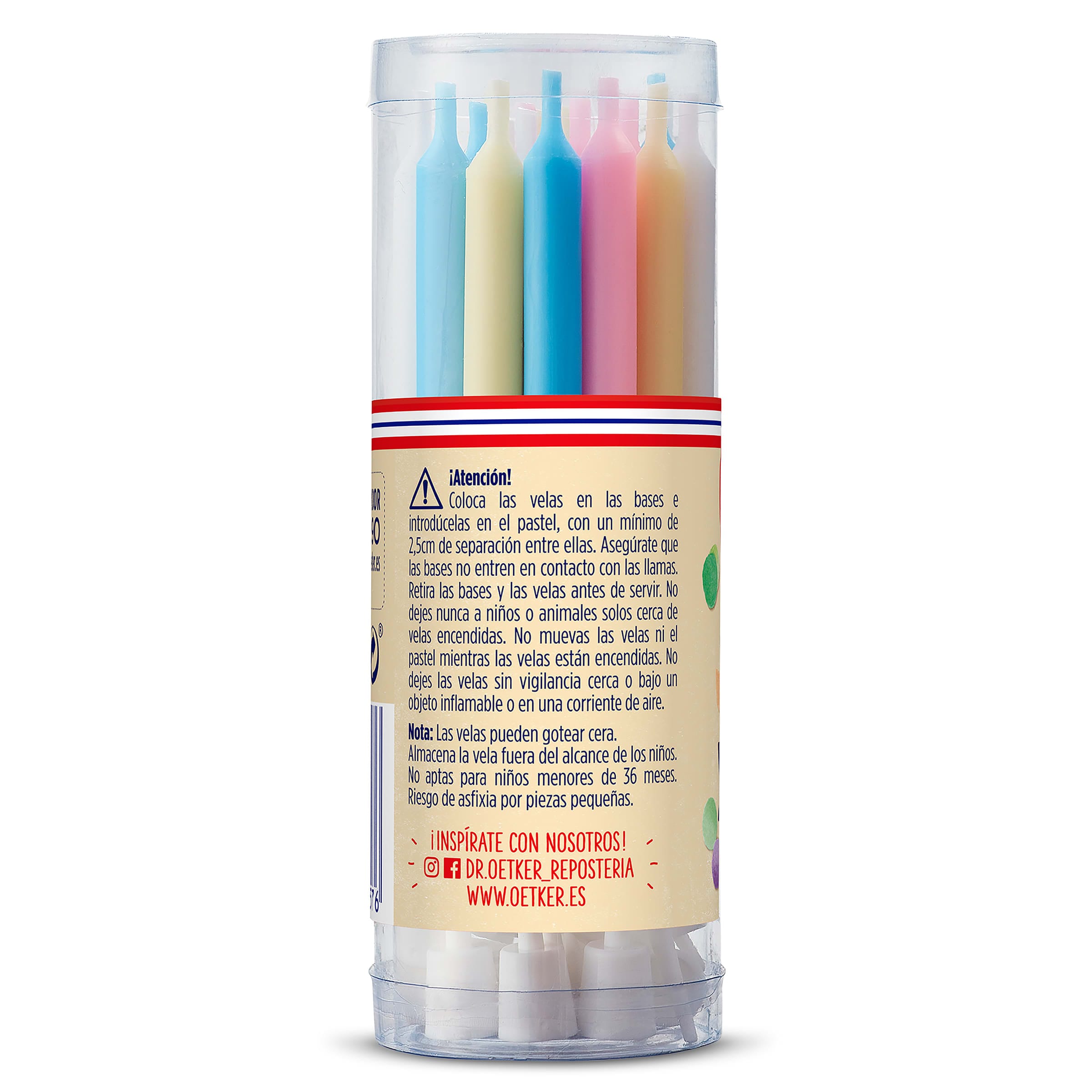 Velas de cumpleaños y bases Dr. Oetker 20 unidades