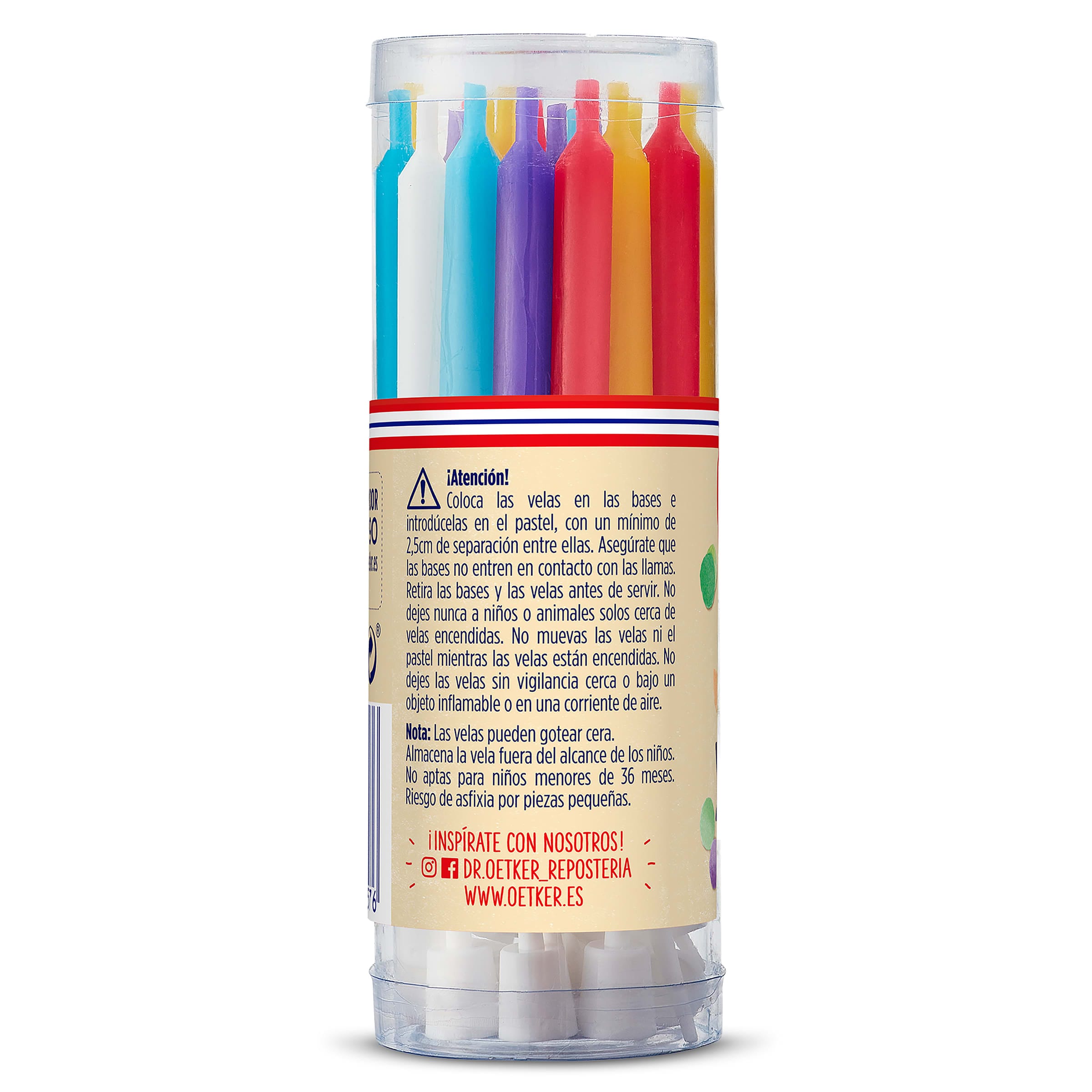 Velas de cumpleaños y bases Dr. Oetker 20 unidades