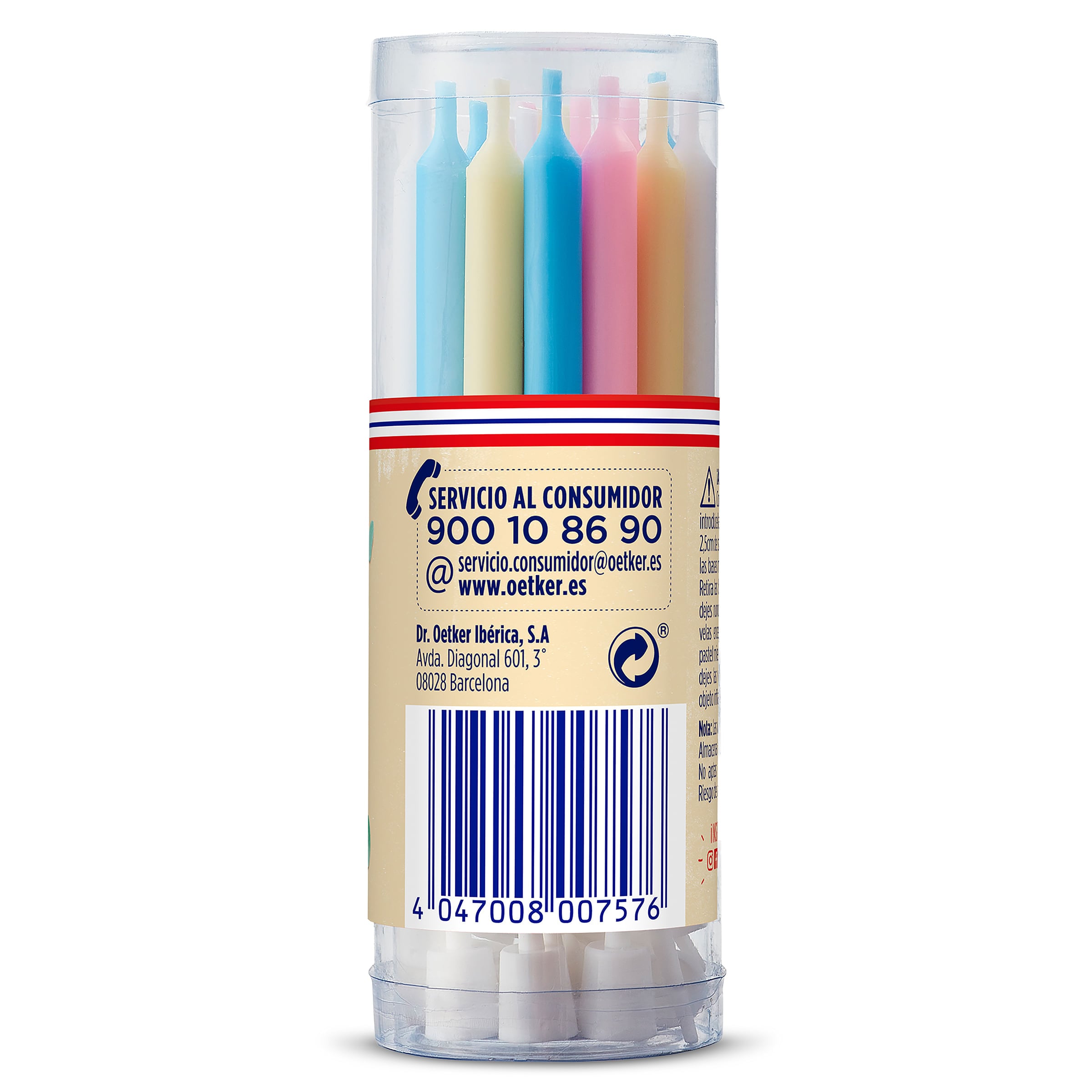 Velas de cumpleaños y bases Dr. Oetker 20 unidades