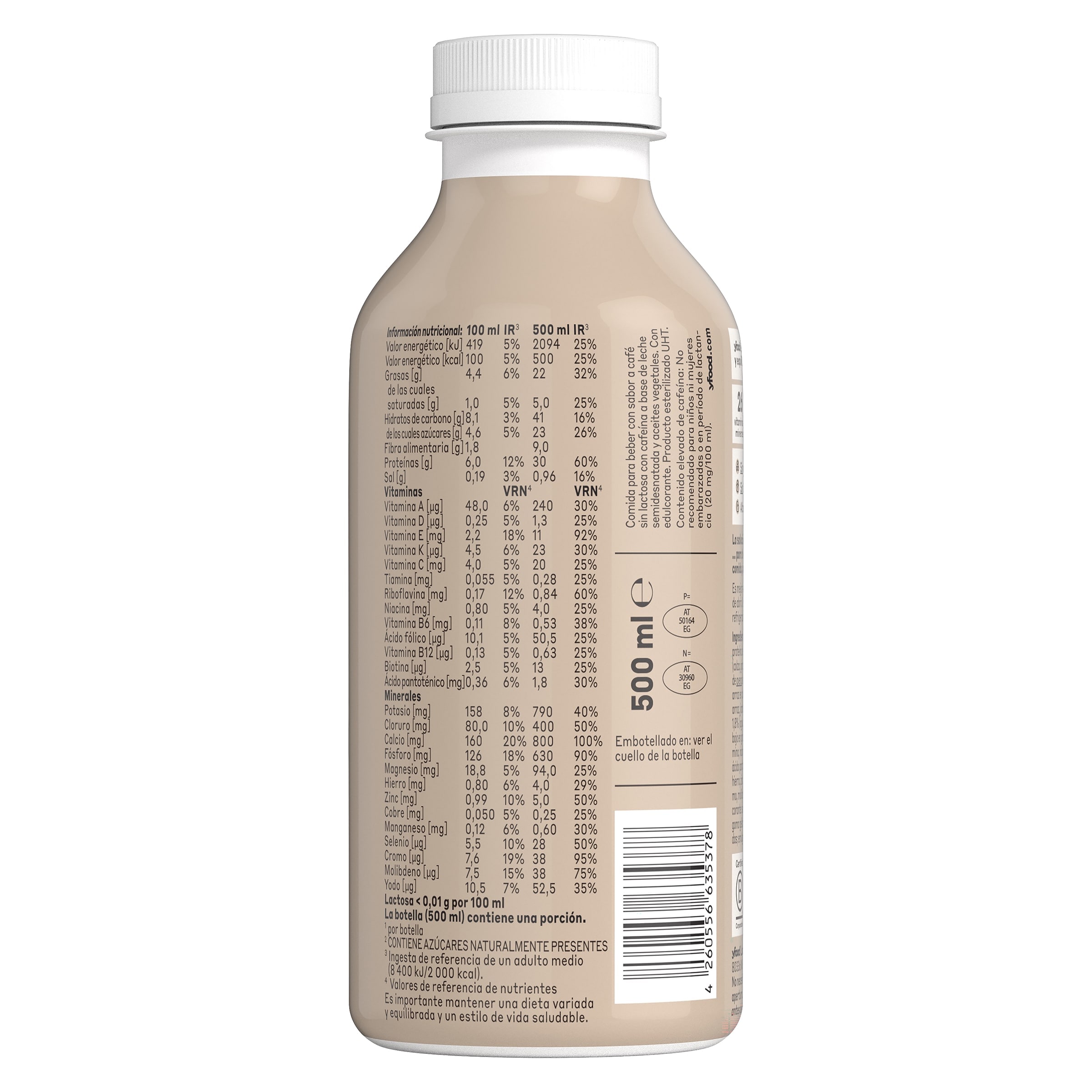 Batido sustitutivo sabor café Yfood 500 ml