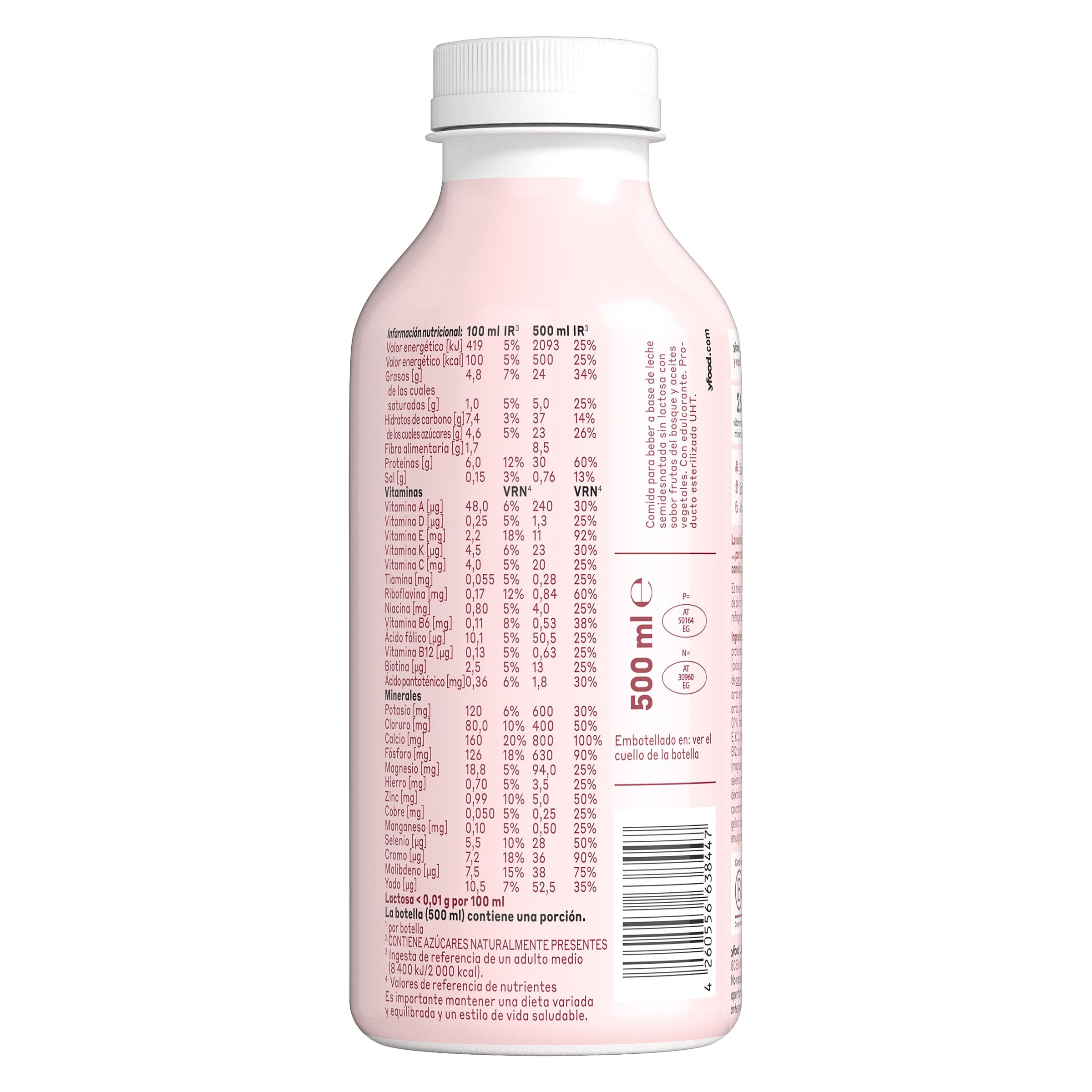 Batido sustitutivo frutos rojos Yfood 500 ml