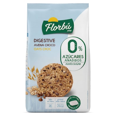 Digestive avena choco 0% azúcares añadidos Florbu 245 g-0 Digestive avena choco 0% azúcares añadidos Florbu 245 g-0