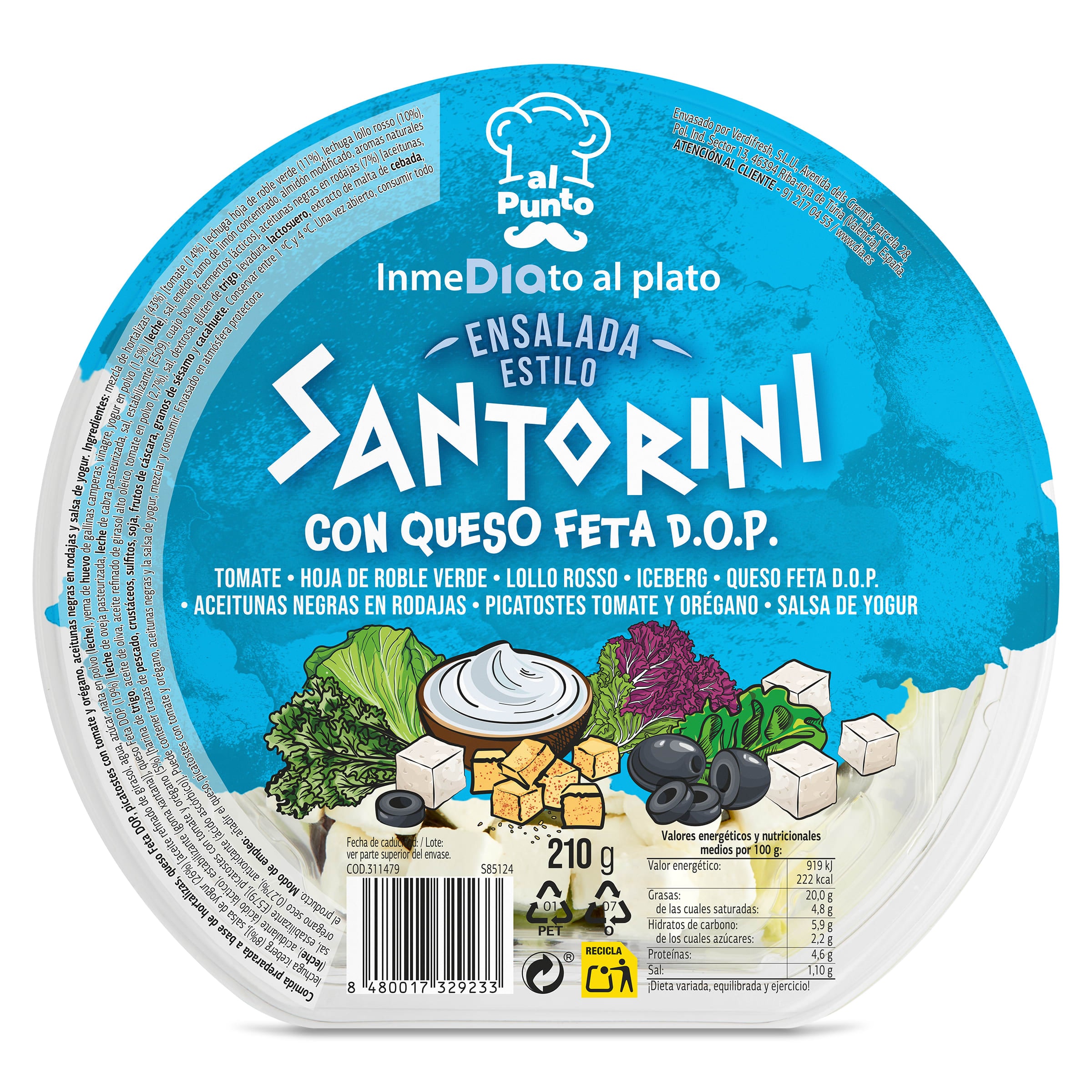 Ensalada Santorini Dia Al Punto 210 g