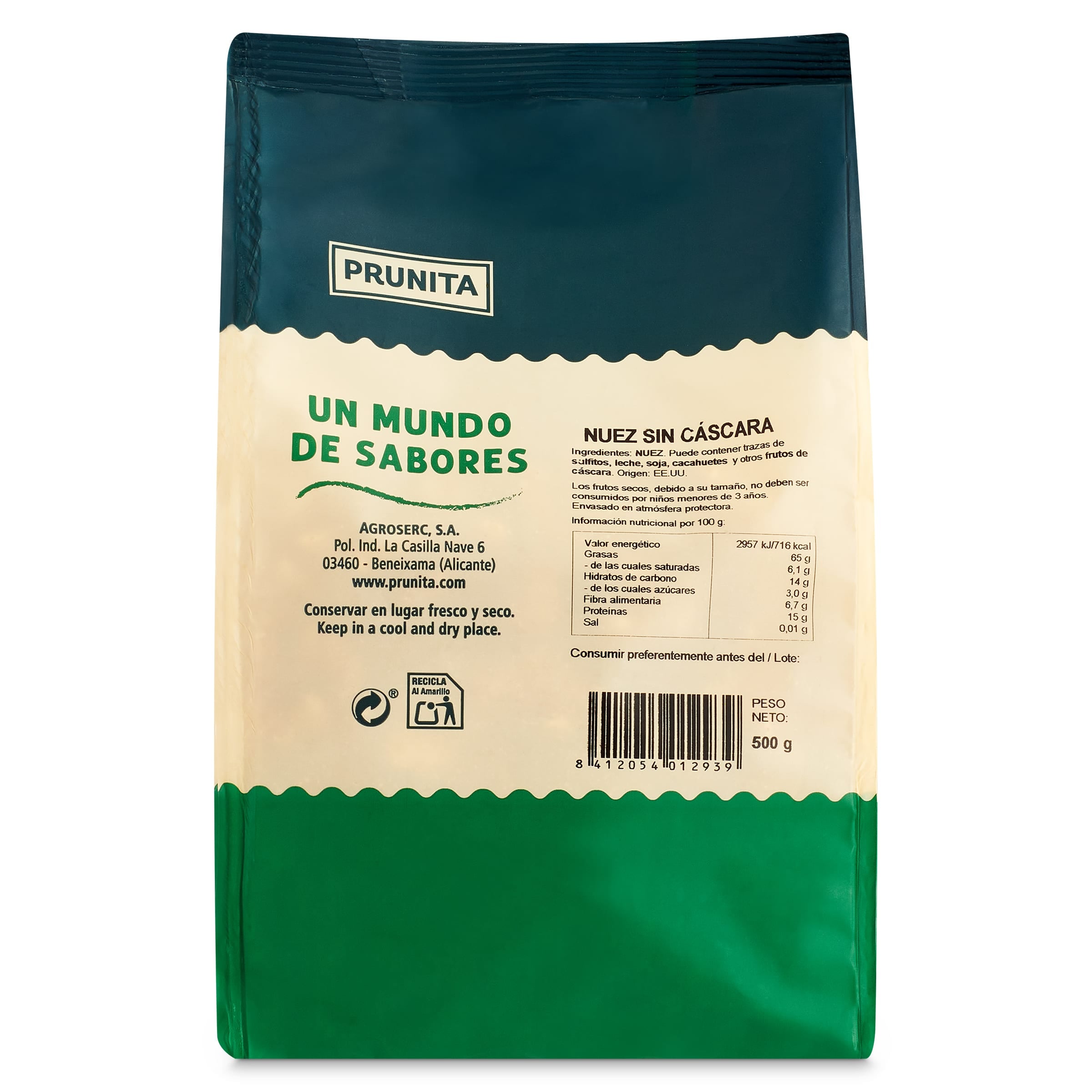 Nueces peladas Prunita 500 g