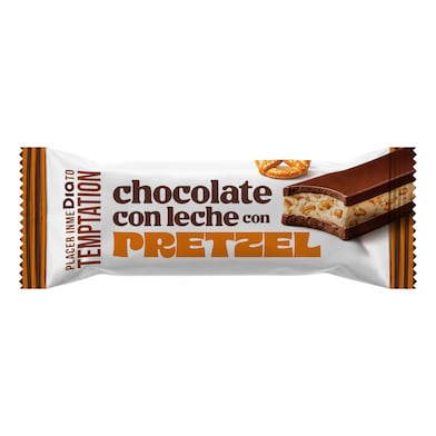 Barrita de chocolate con leche con pretzel Dia Temptation 40 g-0 Barrita de chocolate con leche con pretzel Dia Temptation 40 g-0